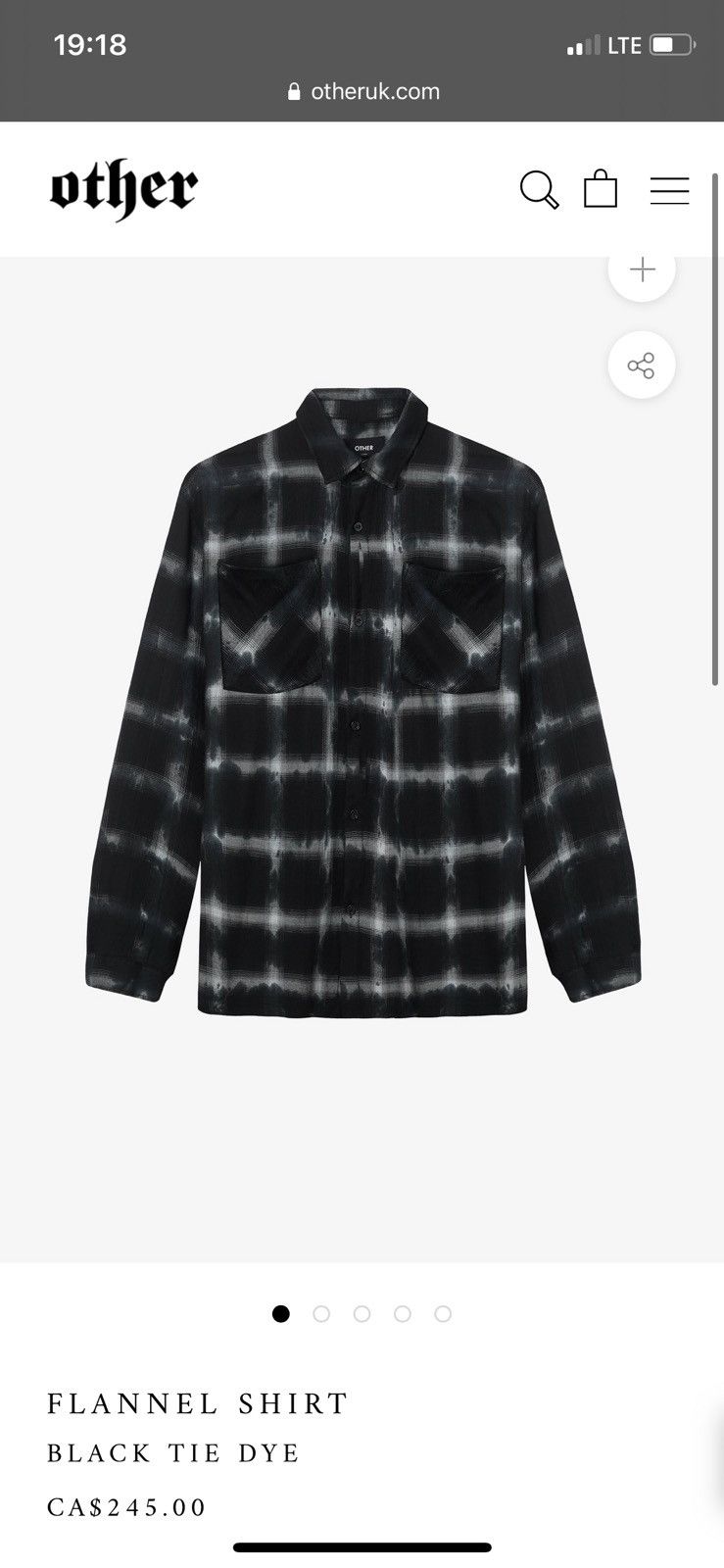 Other UK OtherUk Black Tie Dye Flannel Shirt Size US M / EU 48-50 / 2 - 1 Thumbnail