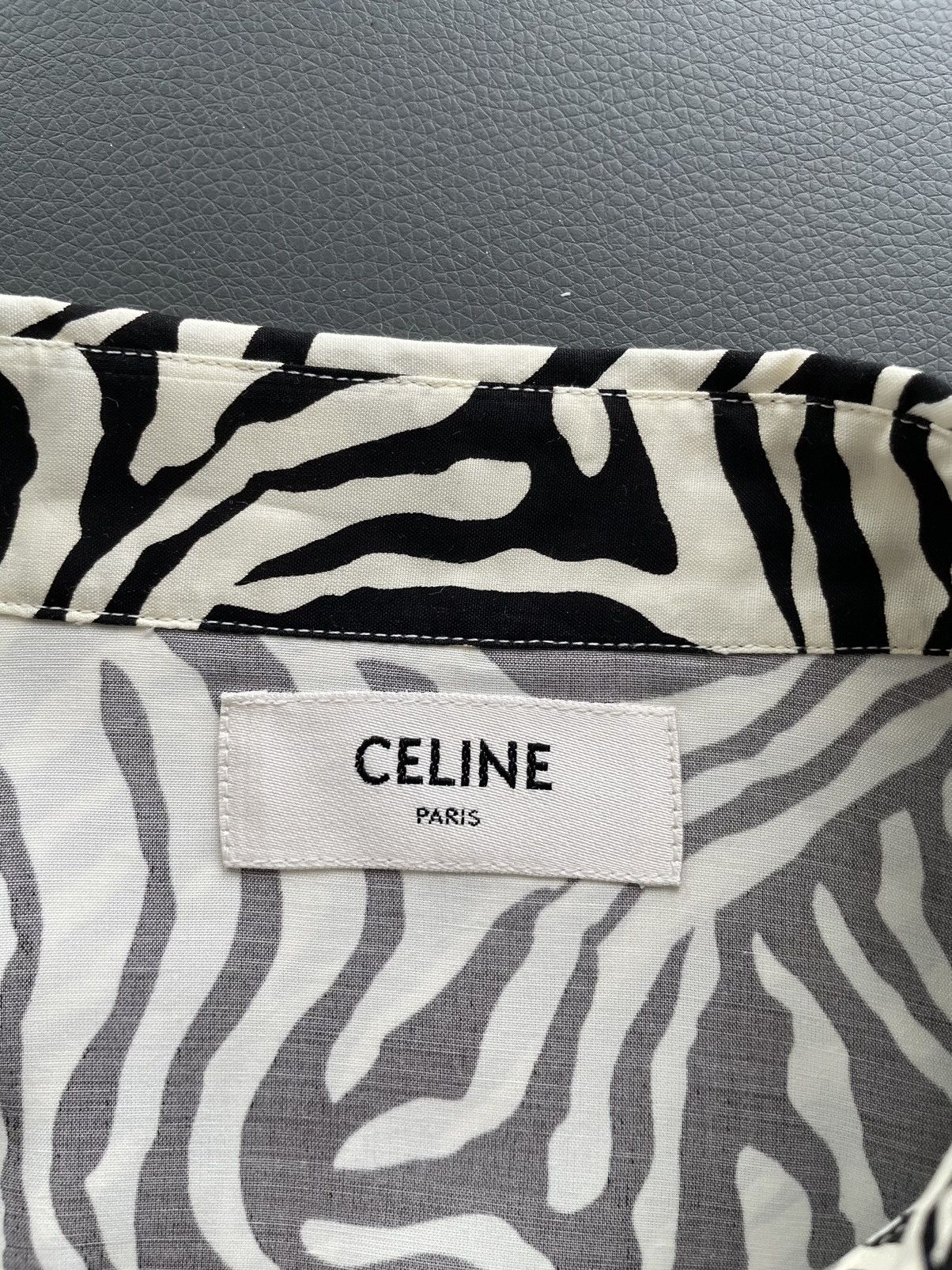 Celine × Hedi Slimane × Yves Saint Laurent Celine by Hedi Slimane Runway Zebra Shirt Size US L / EU 52-54 / 3 - 21 Thumbnail