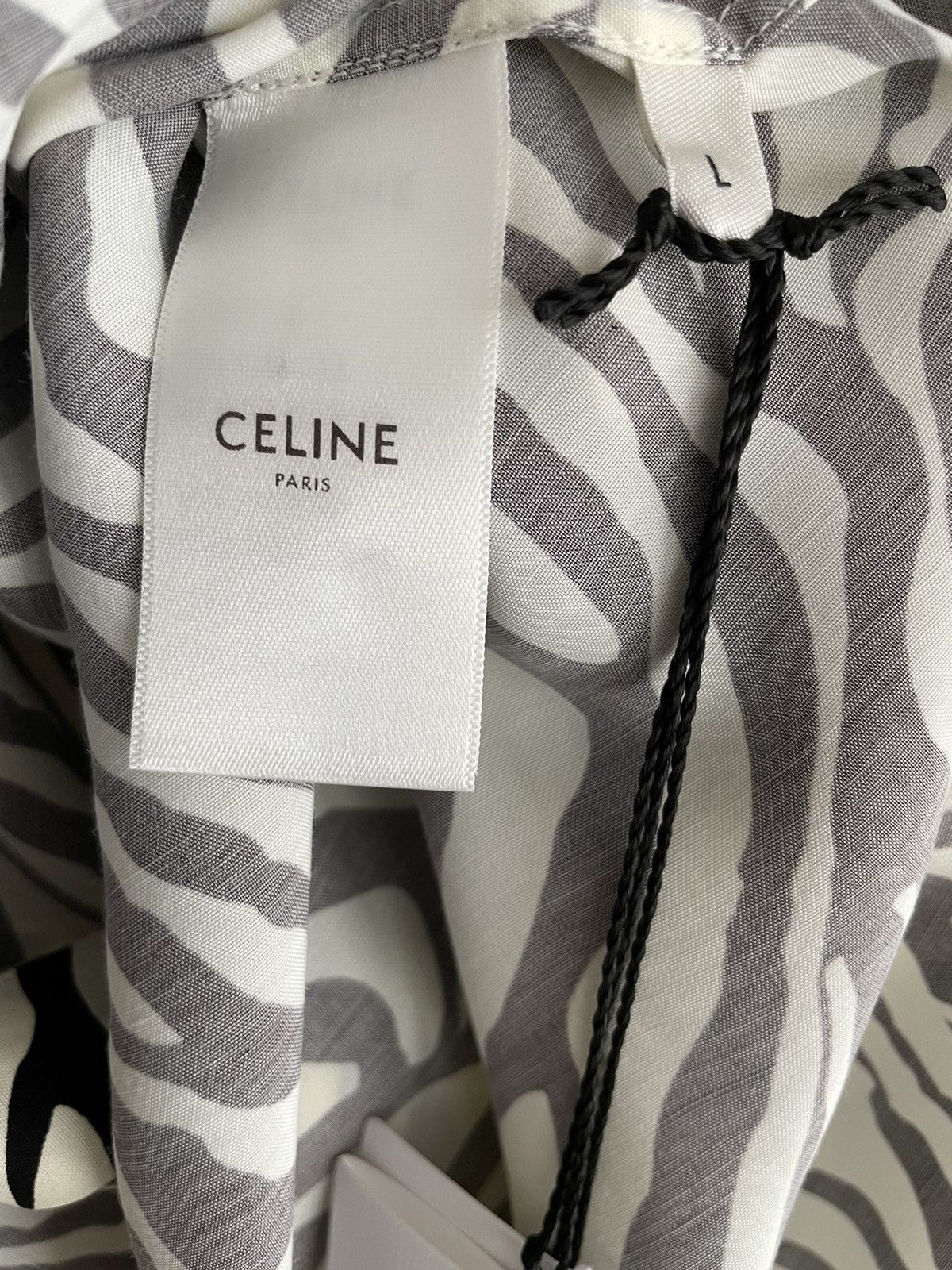 Celine × Hedi Slimane × Yves Saint Laurent Celine by Hedi Slimane Runway Zebra Shirt Size US L / EU 52-54 / 3 - 12 Thumbnail