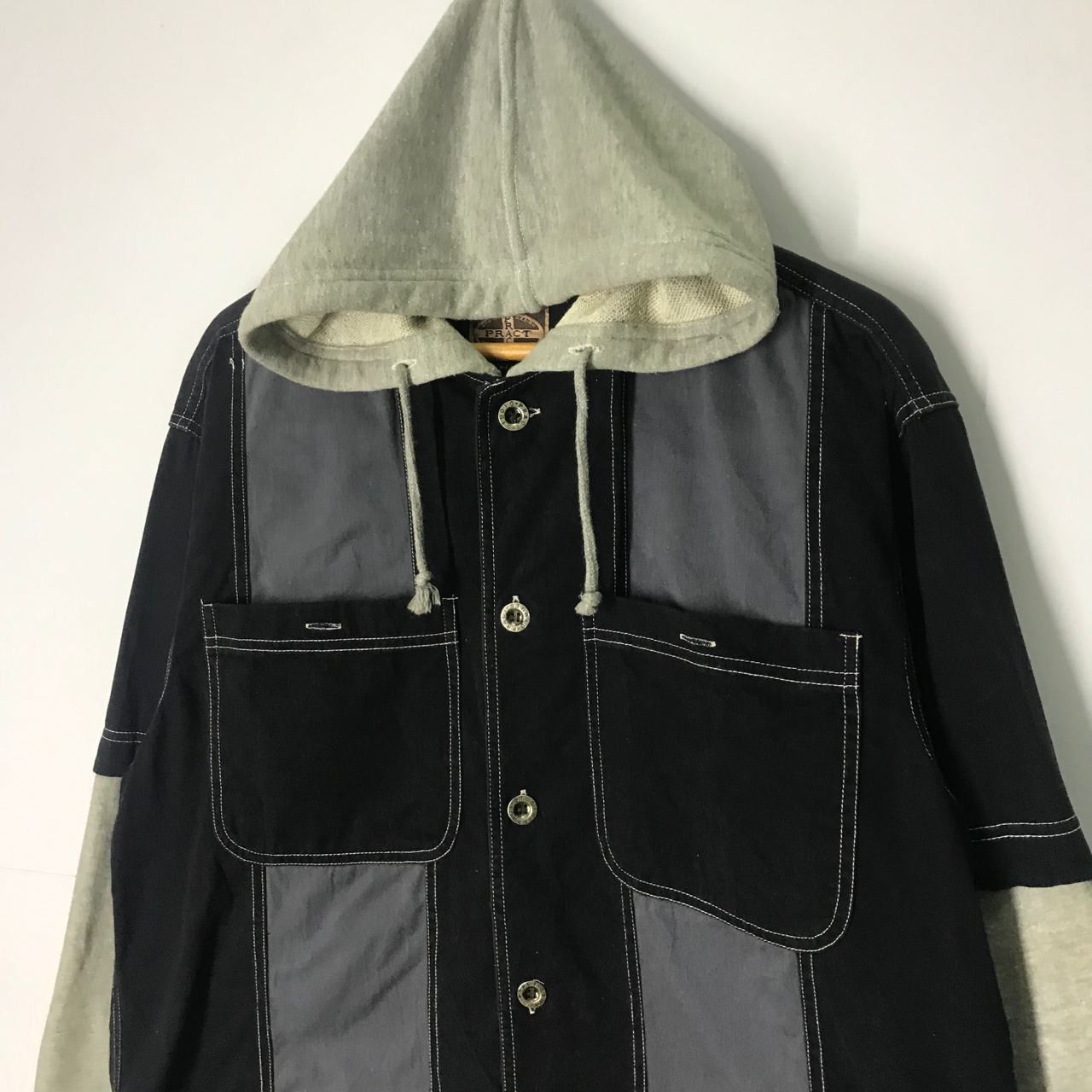 Japanese Brand 🔥 Vintage PRACT Button Jacket With Hoodie Size US L / EU 52-54 / 3 - 2 Thumbnail