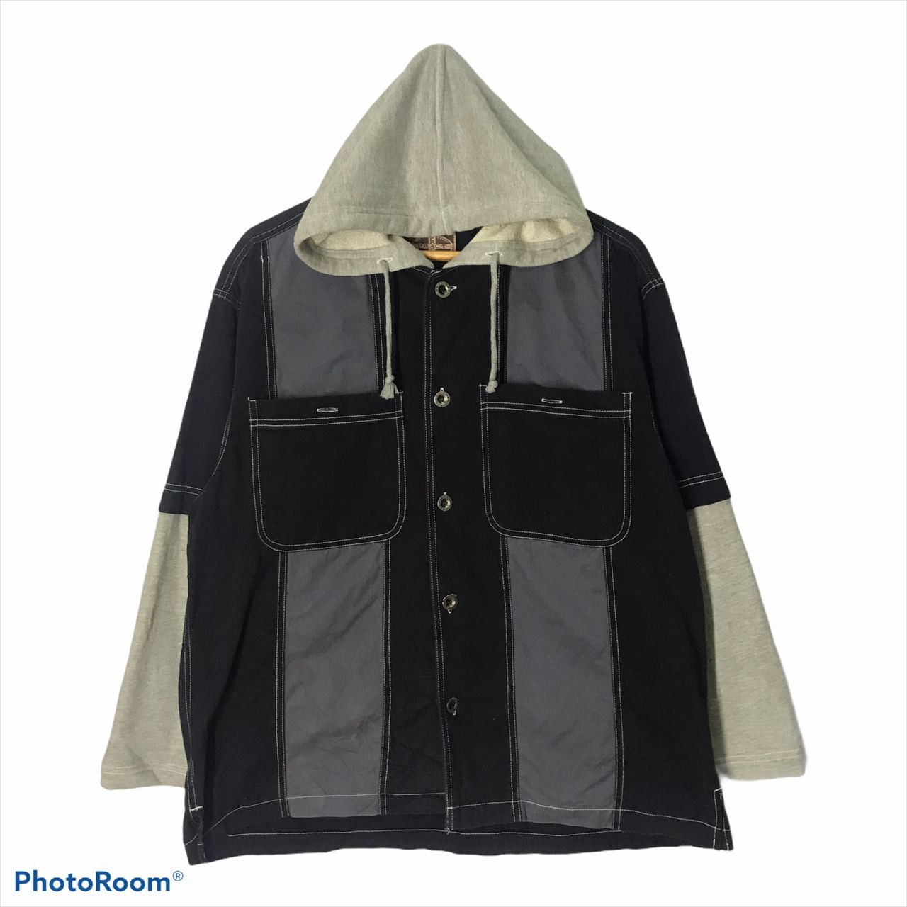 🔥 Vintage PRACT Button Jacket With Hoodie