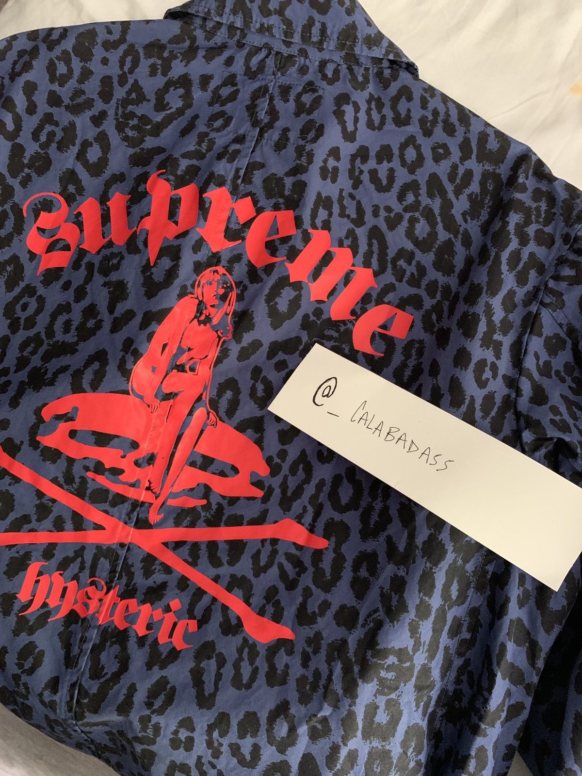 New Supreme x Hysteric Glamour leopard trench coat