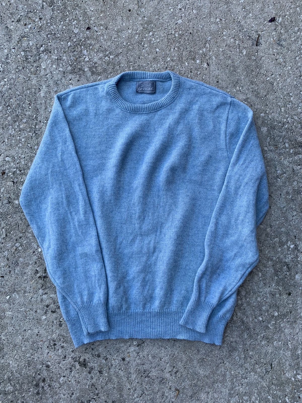 Le TIGRE Vintage Blue Sweater Knitwear Made in USA Size US L / EU 52-54 / 3 - 1 Thumbnail
