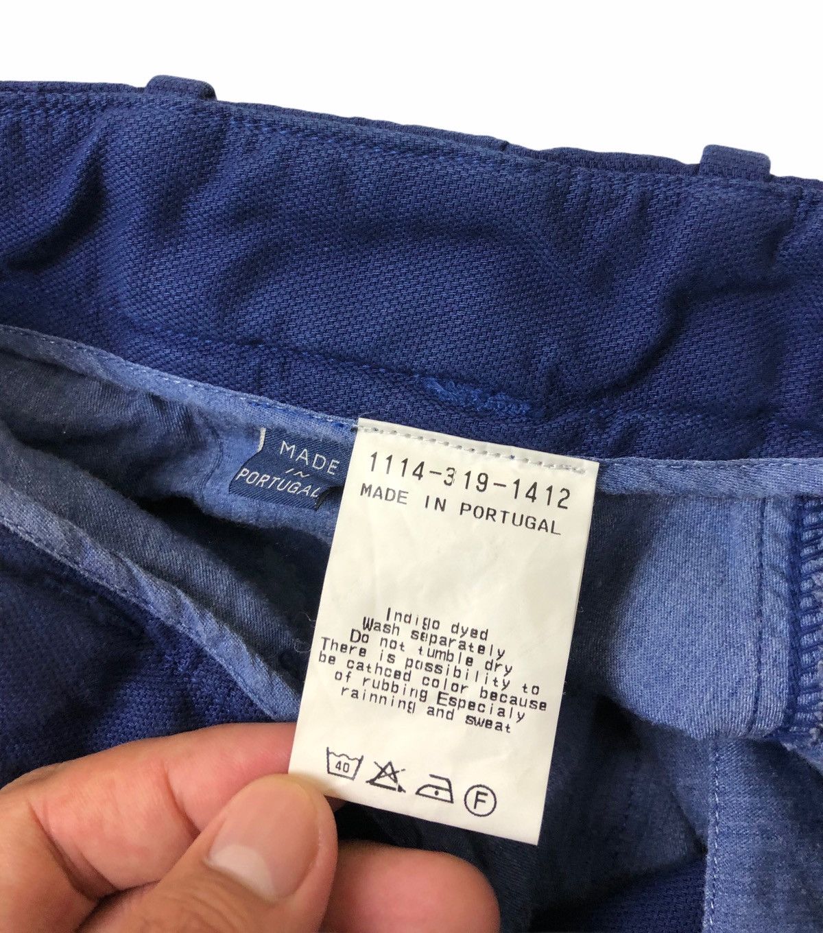 Designer × Incotex Incotex Blue Indigo Slim Fit Trousers Pants Size US 27 - 12 Thumbnail