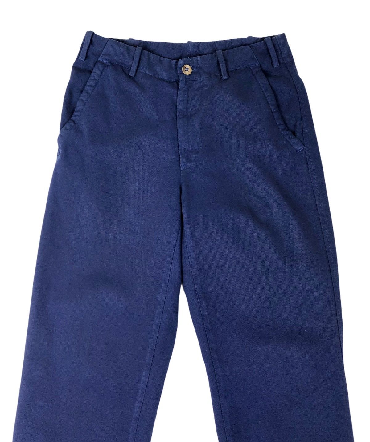 Designer × Incotex Incotex Blue Indigo Slim Fit Trousers Pants Size US 27 - 3 Thumbnail