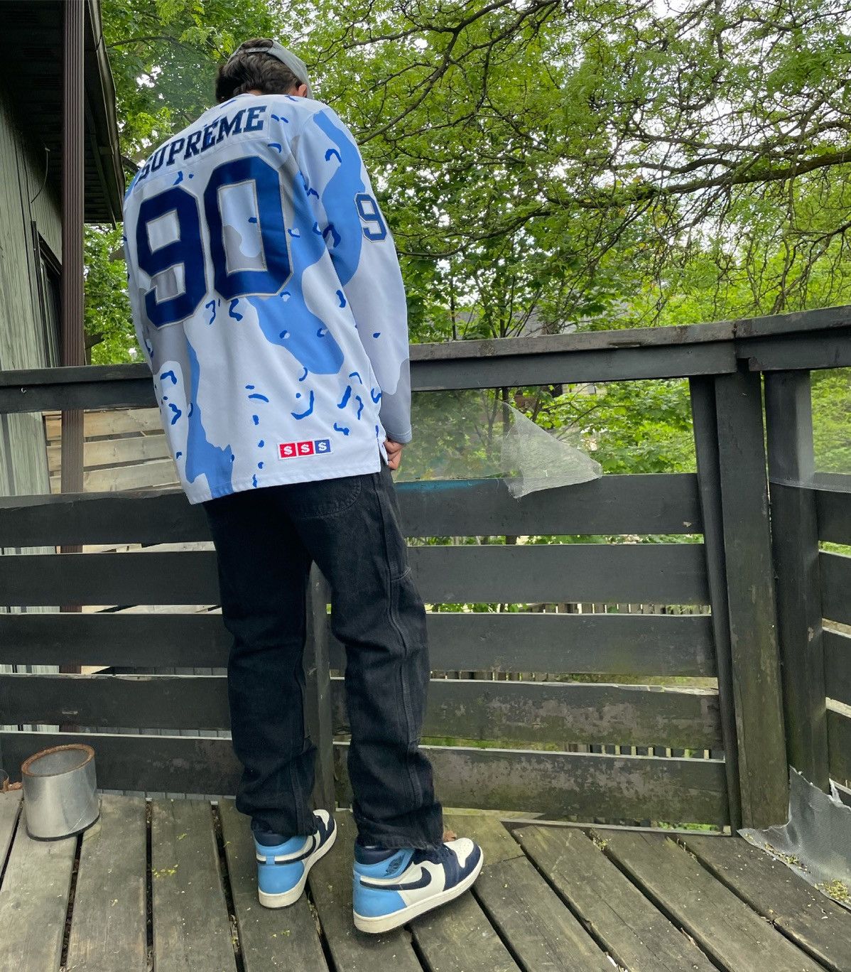 Supreme Supreme Hockey Jersey Blue Desert Camo FW14 | Grailed