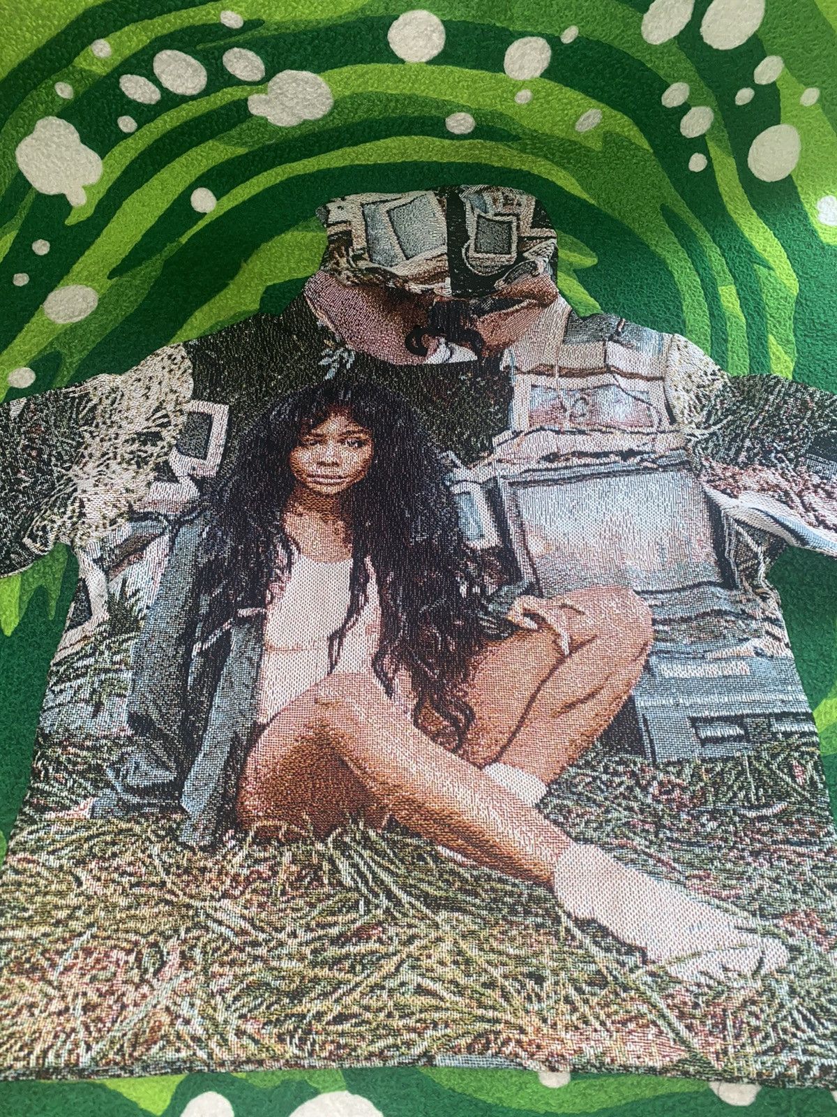 Customized SZA SOS woven tapestry outlet crewneck