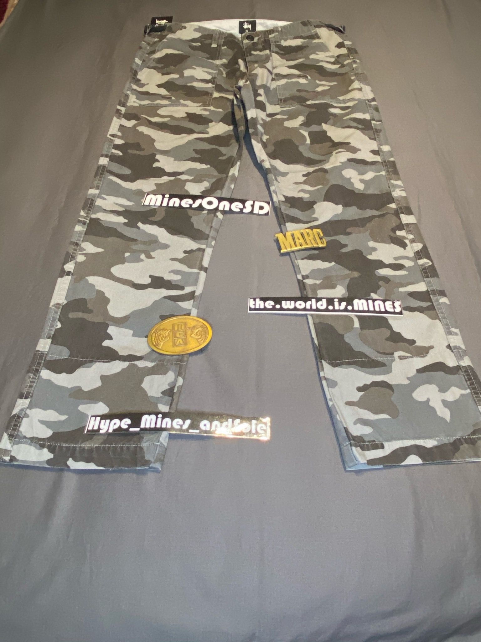 NWT Stussy Holiday Camo Duke Pant Gray Camo Waist 36