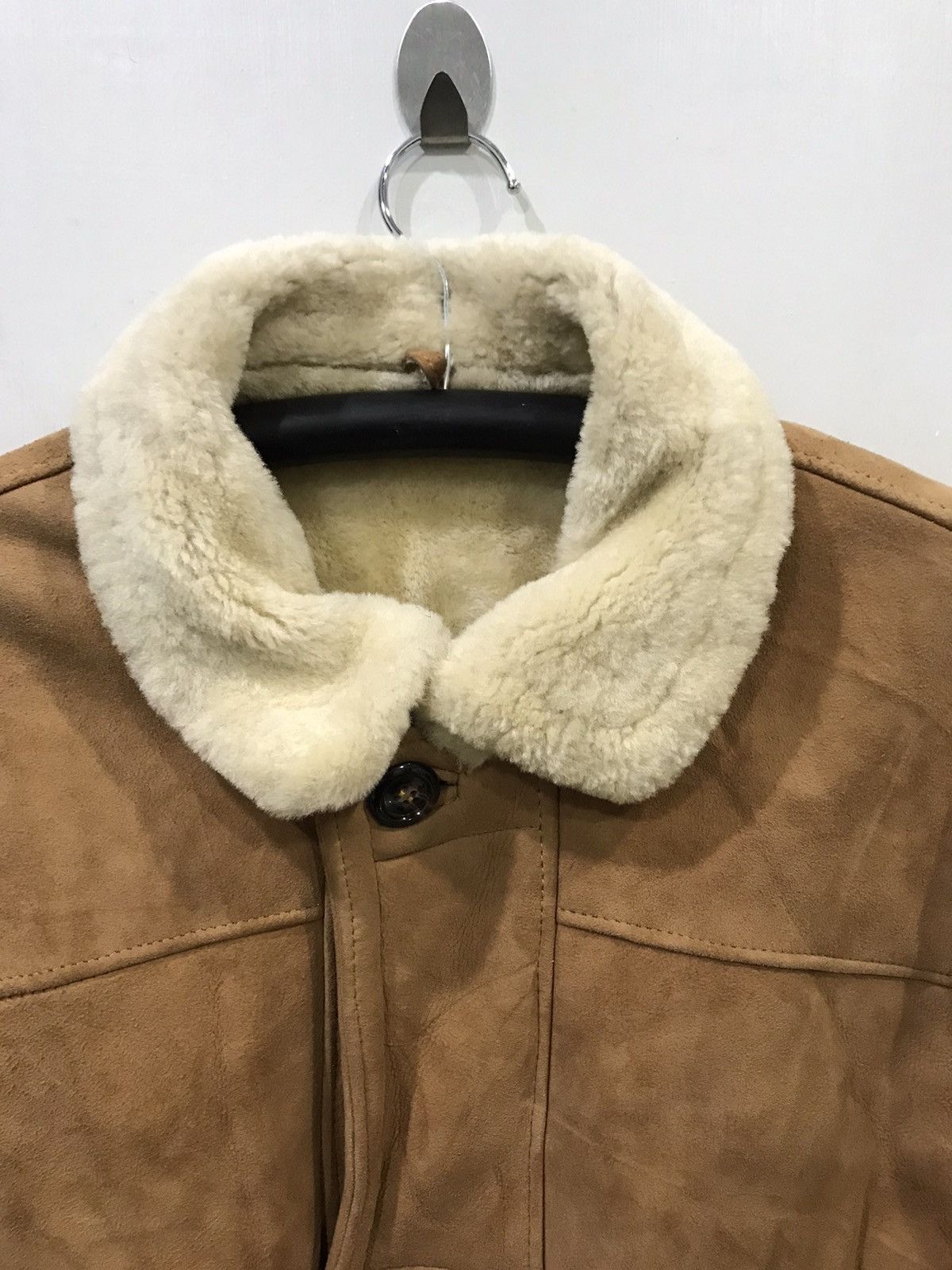 Genuine Leather Real Suede Leather Shearling Inside Bulgarian Made Coat Size US L / EU 52-54 / 3 - 2 Thumbnail