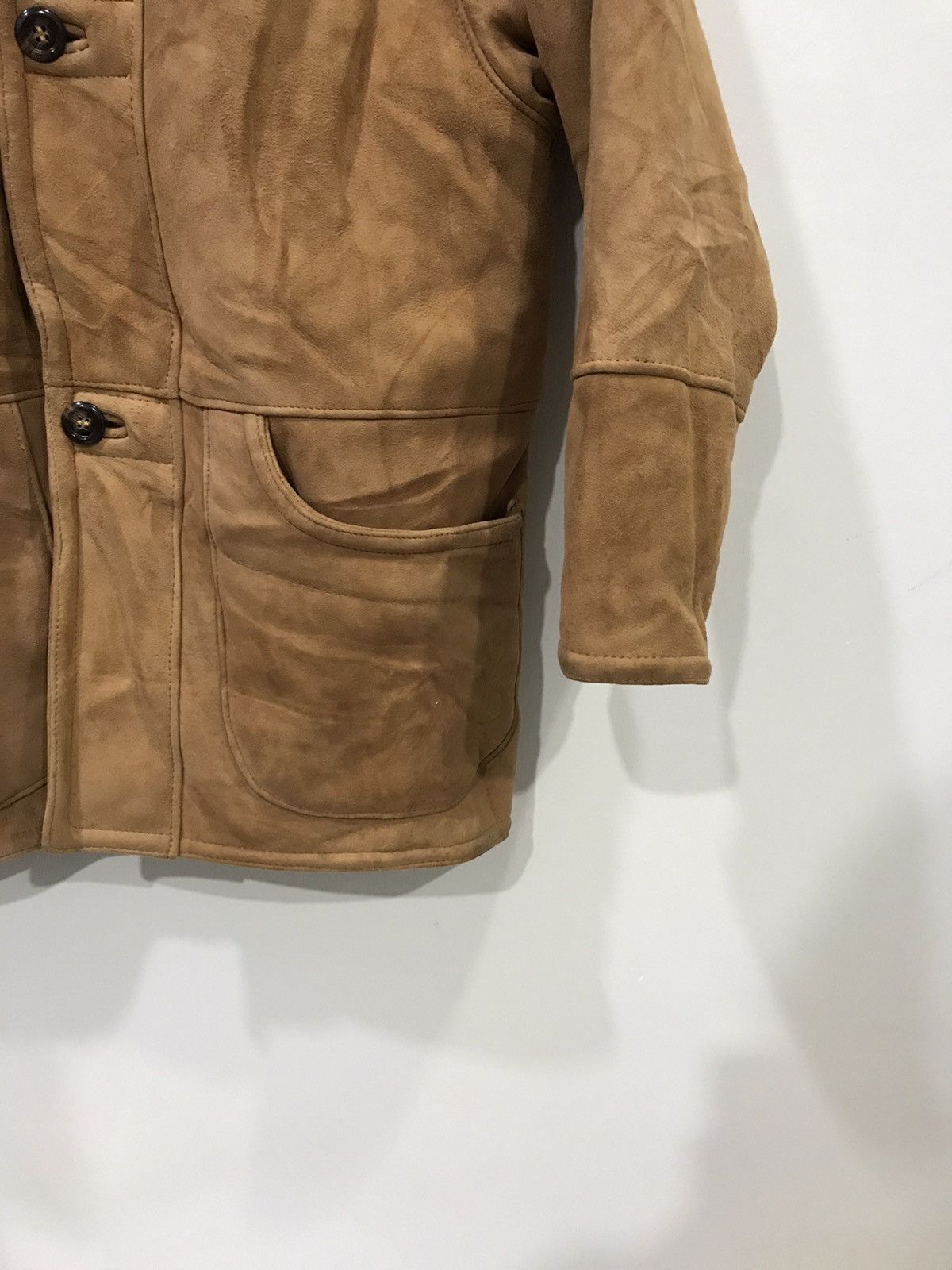 Genuine Leather Real Suede Leather Shearling Inside Bulgarian Made Coat Size US L / EU 52-54 / 3 - 5 Thumbnail