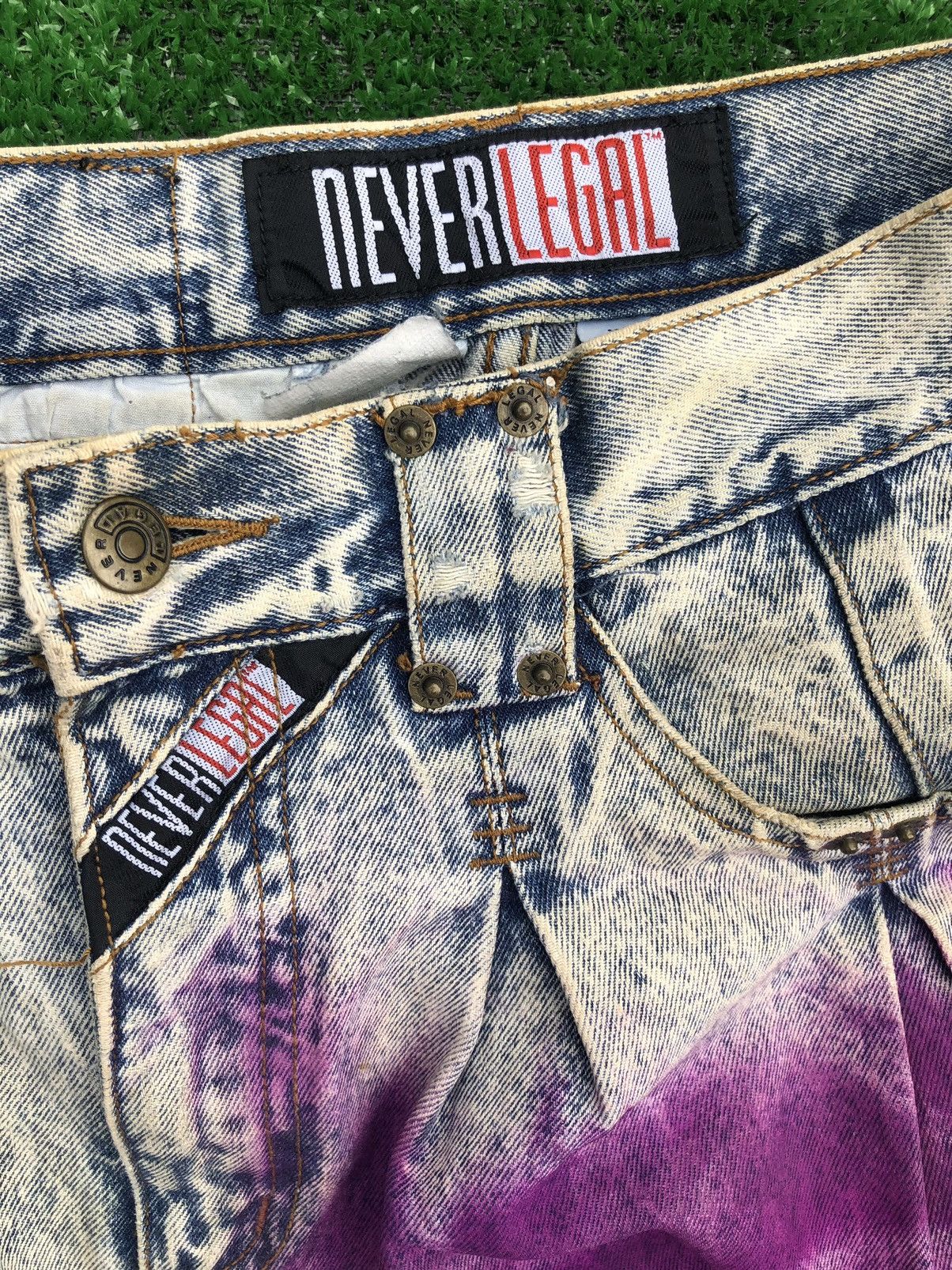 Vintage Vintage 90s New York Airbrushed Jeans Twin Towers Acid Wash Size US 30 / EU 46 - 3 Thumbnail