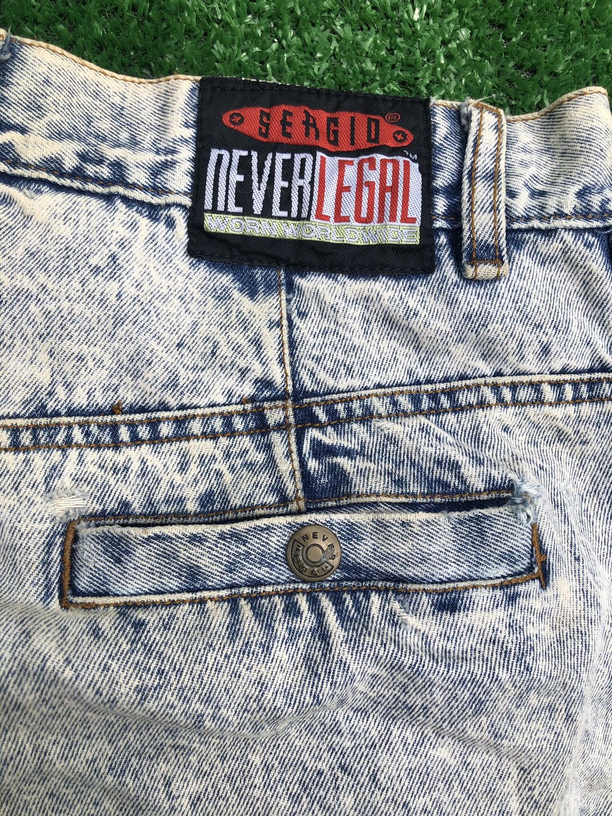 Vintage Vintage 90s New York Airbrushed Jeans Twin Towers Acid Wash Size US 30 / EU 46 - 10 Thumbnail