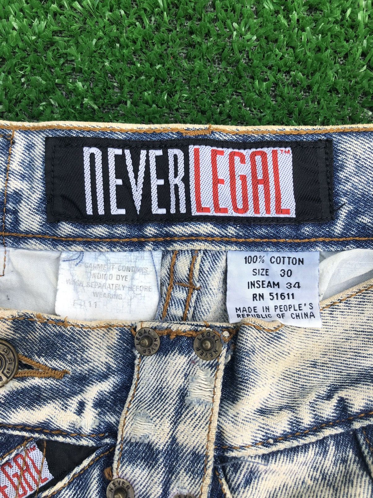 Vintage Vintage 90s New York Airbrushed Jeans Twin Towers Acid Wash Size US 30 / EU 46 - 4 Thumbnail