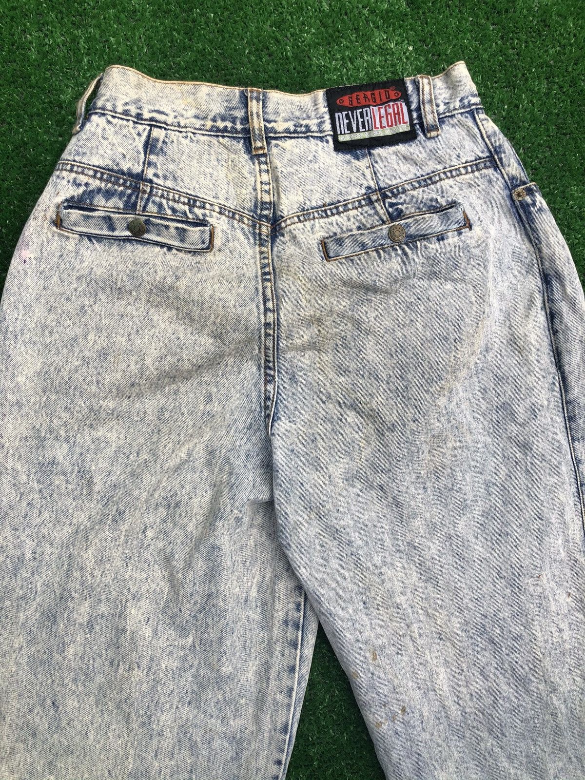 Vintage Vintage 90s New York Airbrushed Jeans Twin Towers Acid Wash Size US 30 / EU 46 - 9 Thumbnail