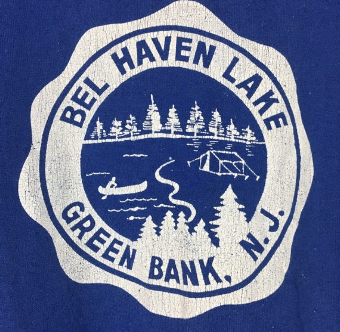 Vintage Vintage 80s Bel Haven Lake Green Bank N.J sweatshirt Size US L / EU 52-54 / 3 - 4 Thumbnail