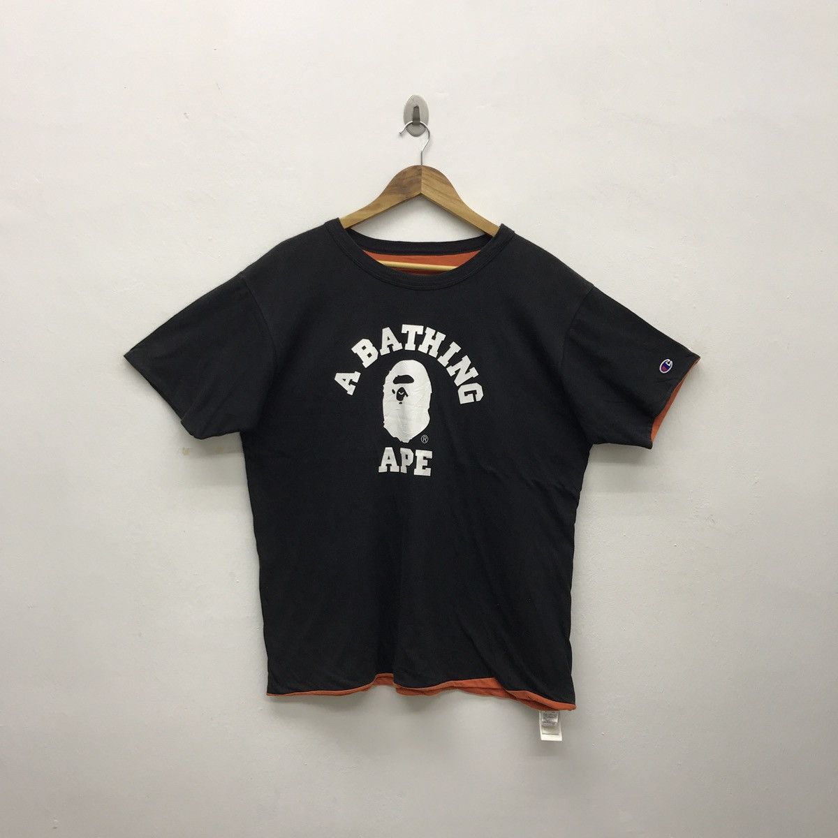 Bape BAPE x CHAMPION Rare Reversible Design T-Shirt | Grailed