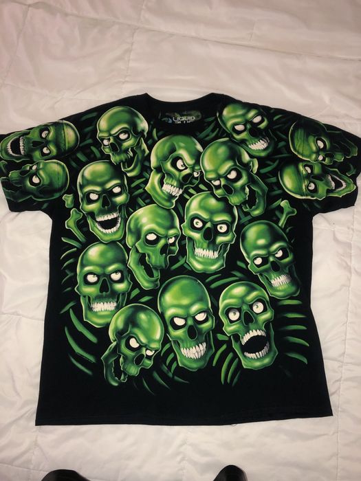 Liquid Blue AUTHENTIC Liquid Blue skull pile tee Grailed
