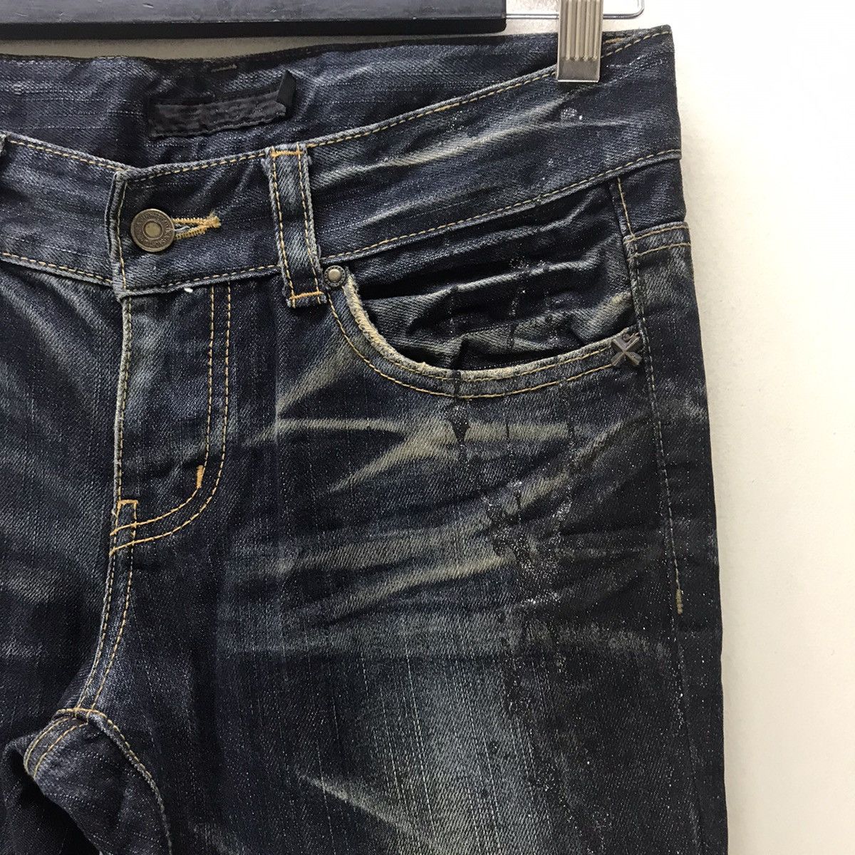 GOSTAR DE FUGA Gostar De Fuga Whisker Coated Denim Jeans Size US 29 - 6 Thumbnail