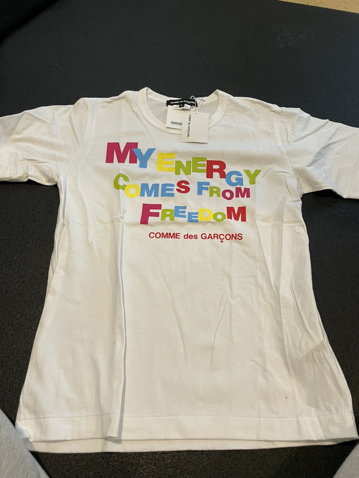 Comme des Garcons My Energy Comes From Freedom CDG Shirt | Grailed