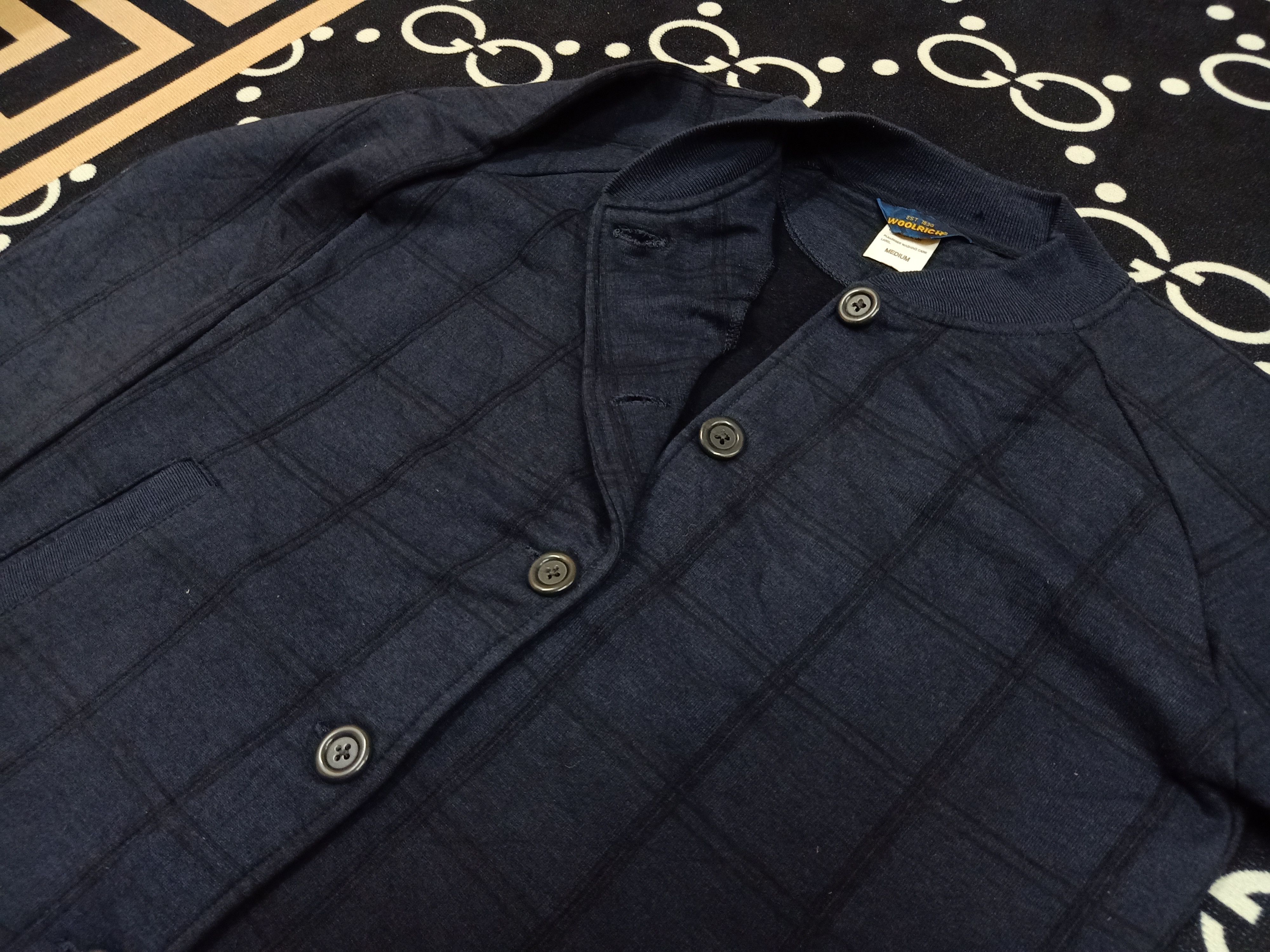 Woolrich Woolen Mills WOOLRICH Navy Color Fleece Full Button Sweater Cardigan Size US M / EU 48-50 / 2 - 4 Thumbnail