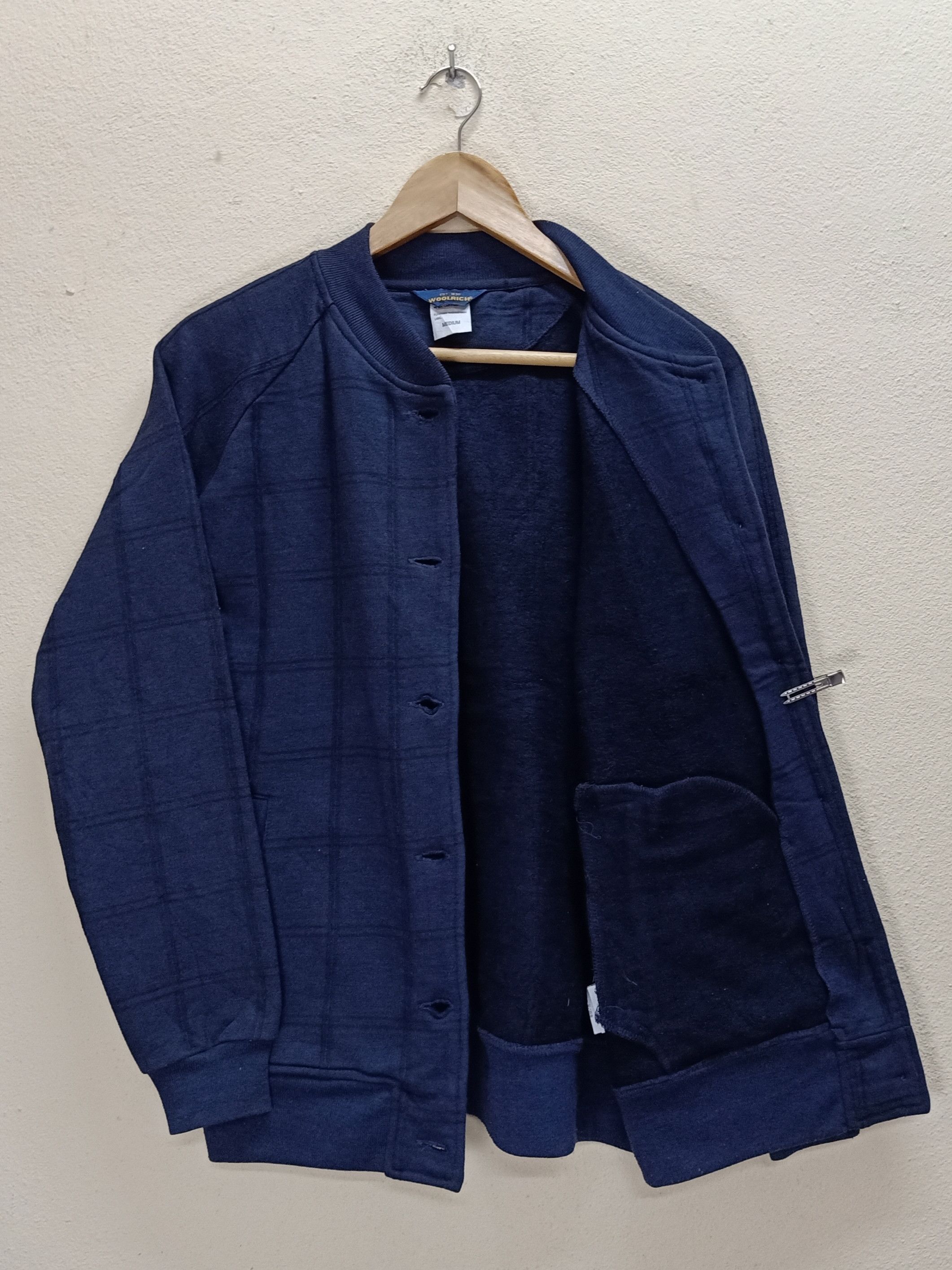 Woolrich Woolen Mills WOOLRICH Navy Color Fleece Full Button Sweater Cardigan Size US M / EU 48-50 / 2 - 3 Thumbnail