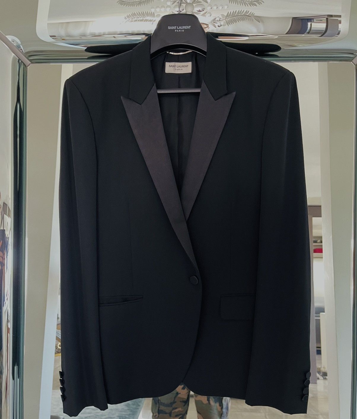 Saint Laurent Paris 2018 Iconic Le Smoking Blazer Size 54L - 1 Thumbnail