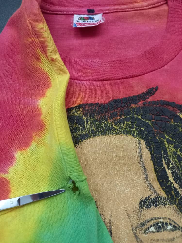 Band Tees × Bob Marley × Vintage Vintage 90s Bob Marley Tie Dye Size US XL / EU 56 / 4 - 6 Thumbnail