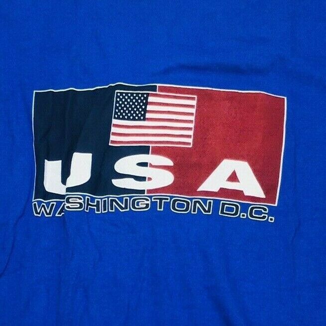 Vintage Vintage Blue Washington DC USA Flag Front Graphic Size US L / EU 52-54 / 3 - 2 Preview
