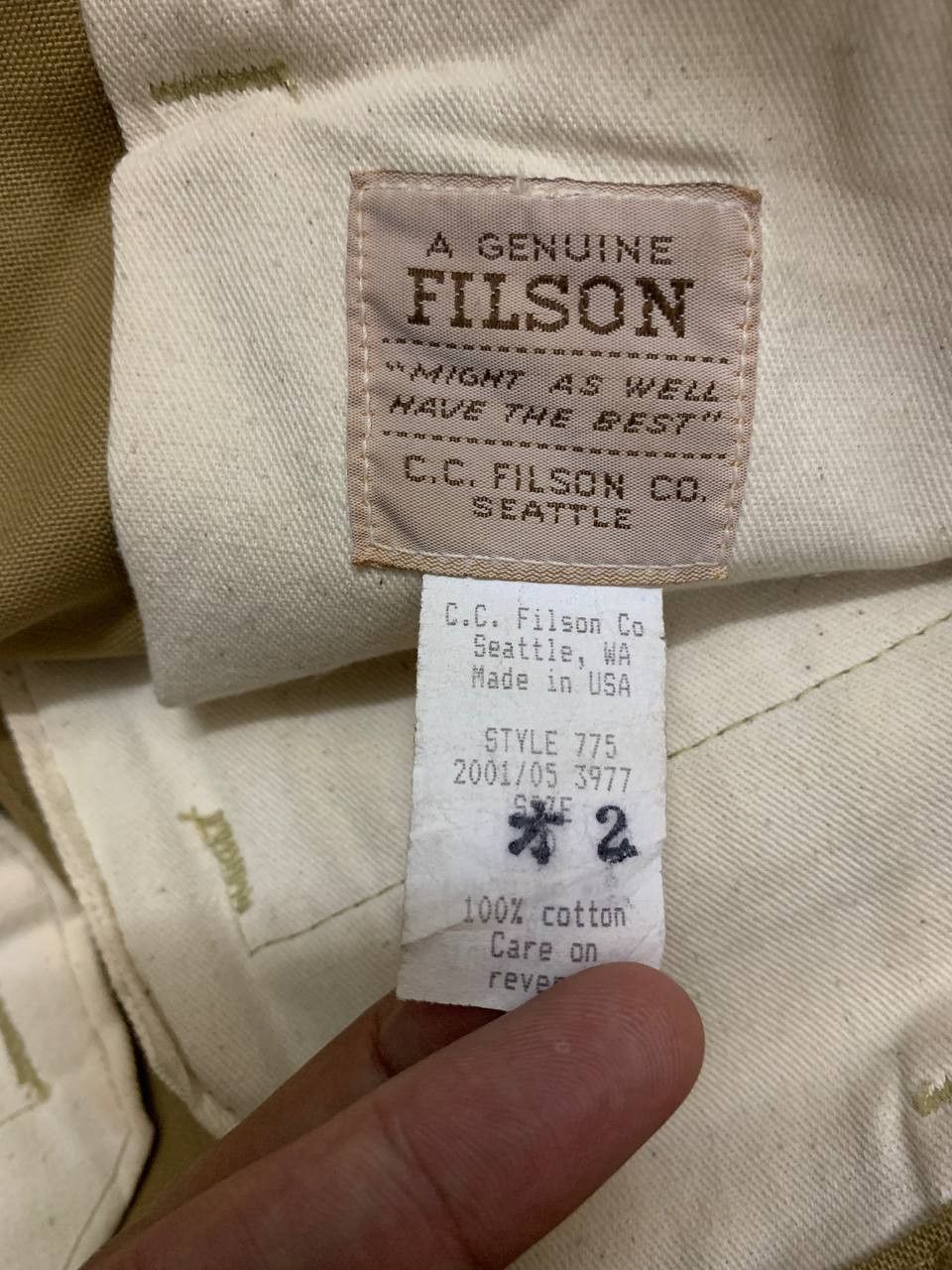 Filson × Vintage Vintage FILSON Oil Dirty Pants Size US 29 - 10 Thumbnail
