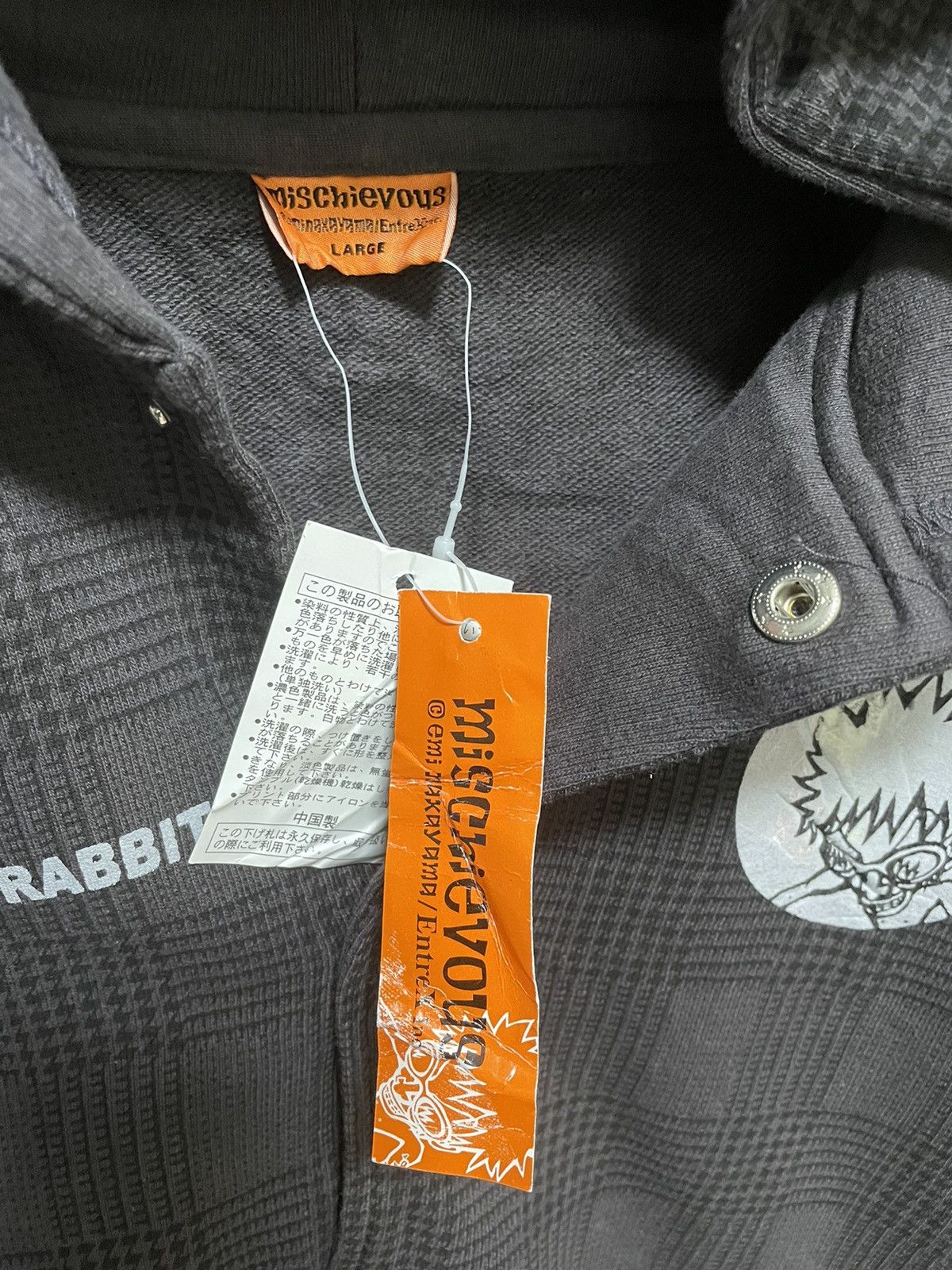 Designer × Japanese Brand Mischievous Blue Rabbit Hoodie Short Sleeve Size US L / EU 52-54 / 3 - 3 Thumbnail