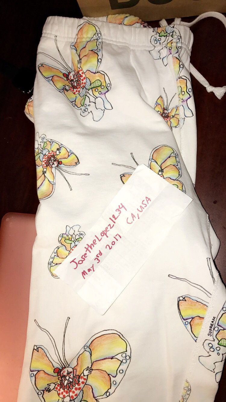 Supreme Supreme x Gonz Butterfly Sweatpants Grailed