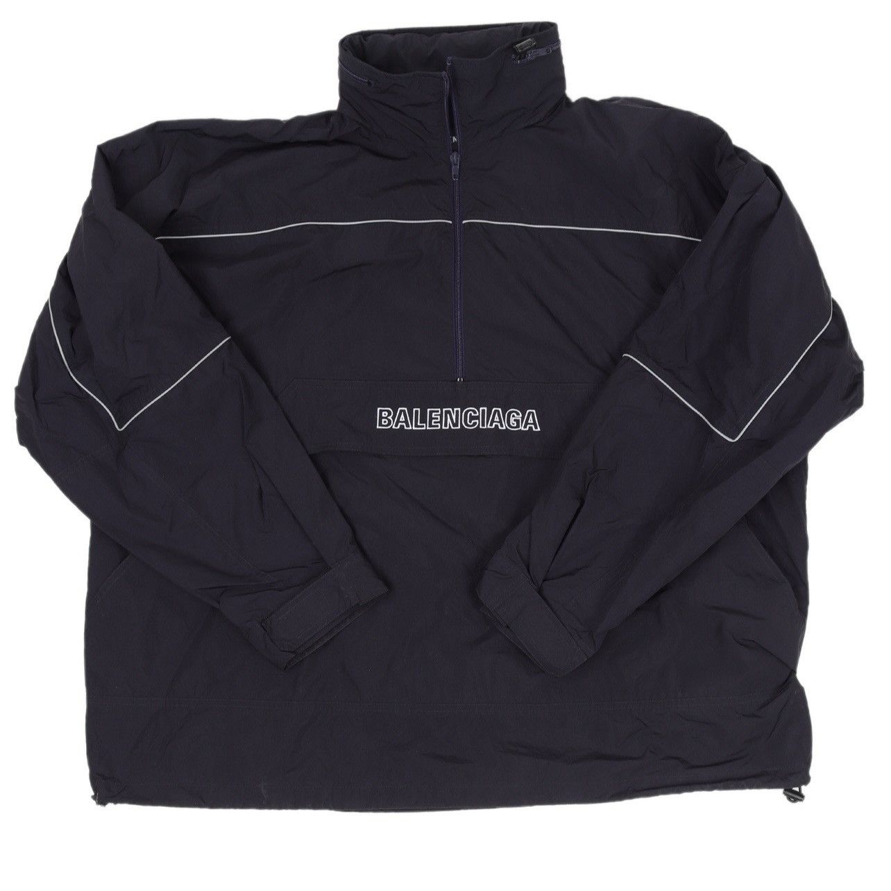 Balenciaga FINAL DROP Balenciaga 80s Windbreaker Jacket in Navy blue Grailed