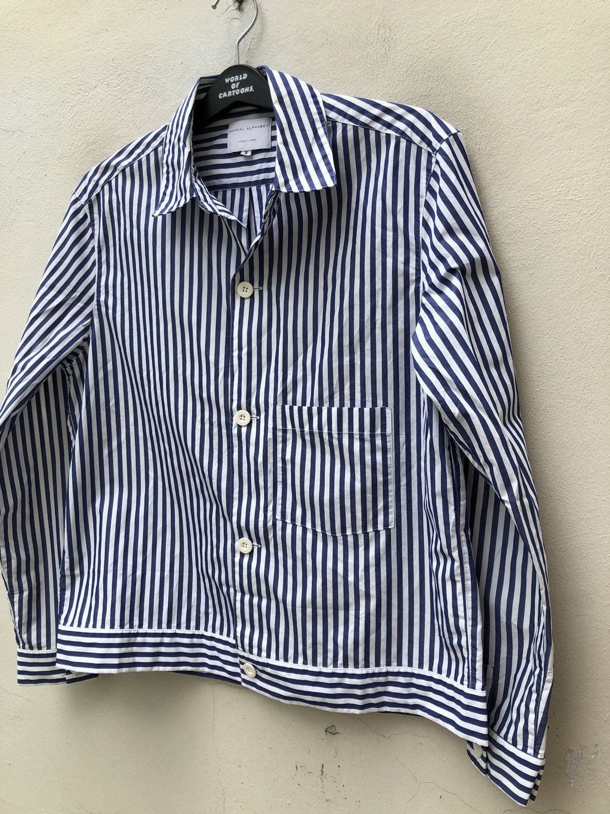 Manual Alphabet Manual Alphabet Japan Striped Lightweight Button Jacket Size US M / EU 48-50 / 2 - 5 Thumbnail