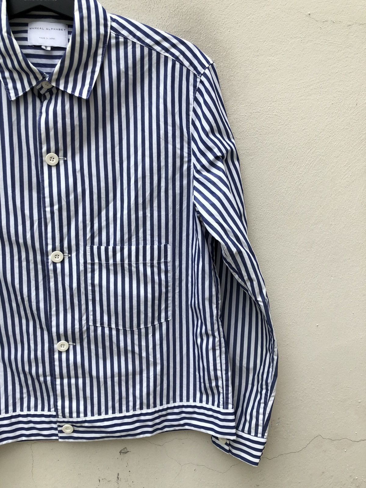 Manual Alphabet Manual Alphabet Japan Striped Lightweight Button Jacket Size US M / EU 48-50 / 2 - 2 Thumbnail