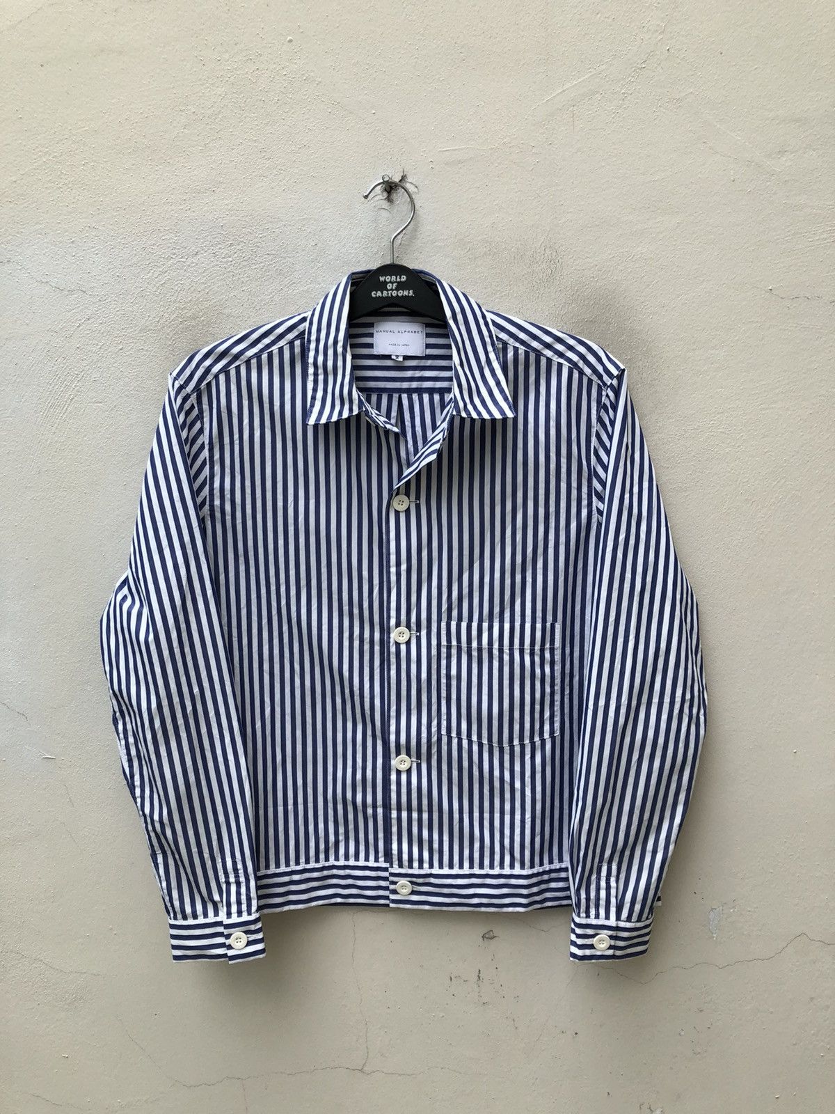 Manual Alphabet Manual Alphabet Japan Striped Lightweight Button Jacket Size US M / EU 48-50 / 2 - 8 Thumbnail