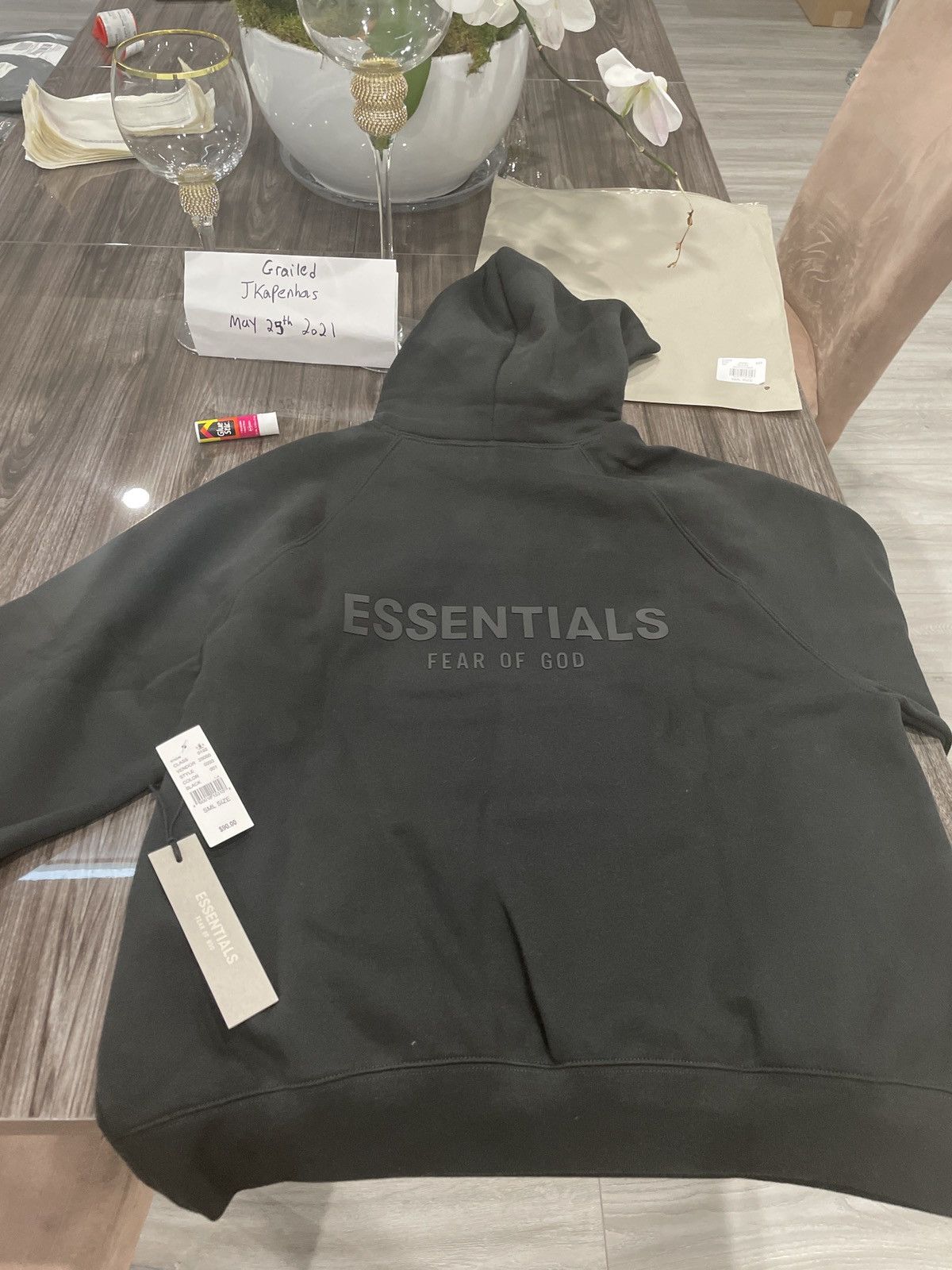 Fear of God Fear of God Essentials Hoodie Black Size US S / EU 44-46 / 1 - 3 Thumbnail