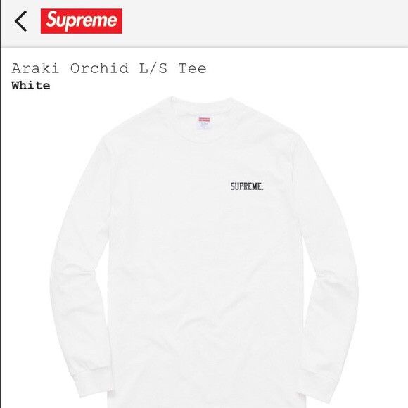 Supreme Supreme X Araki Orchid Long Sleeve White | Grailed