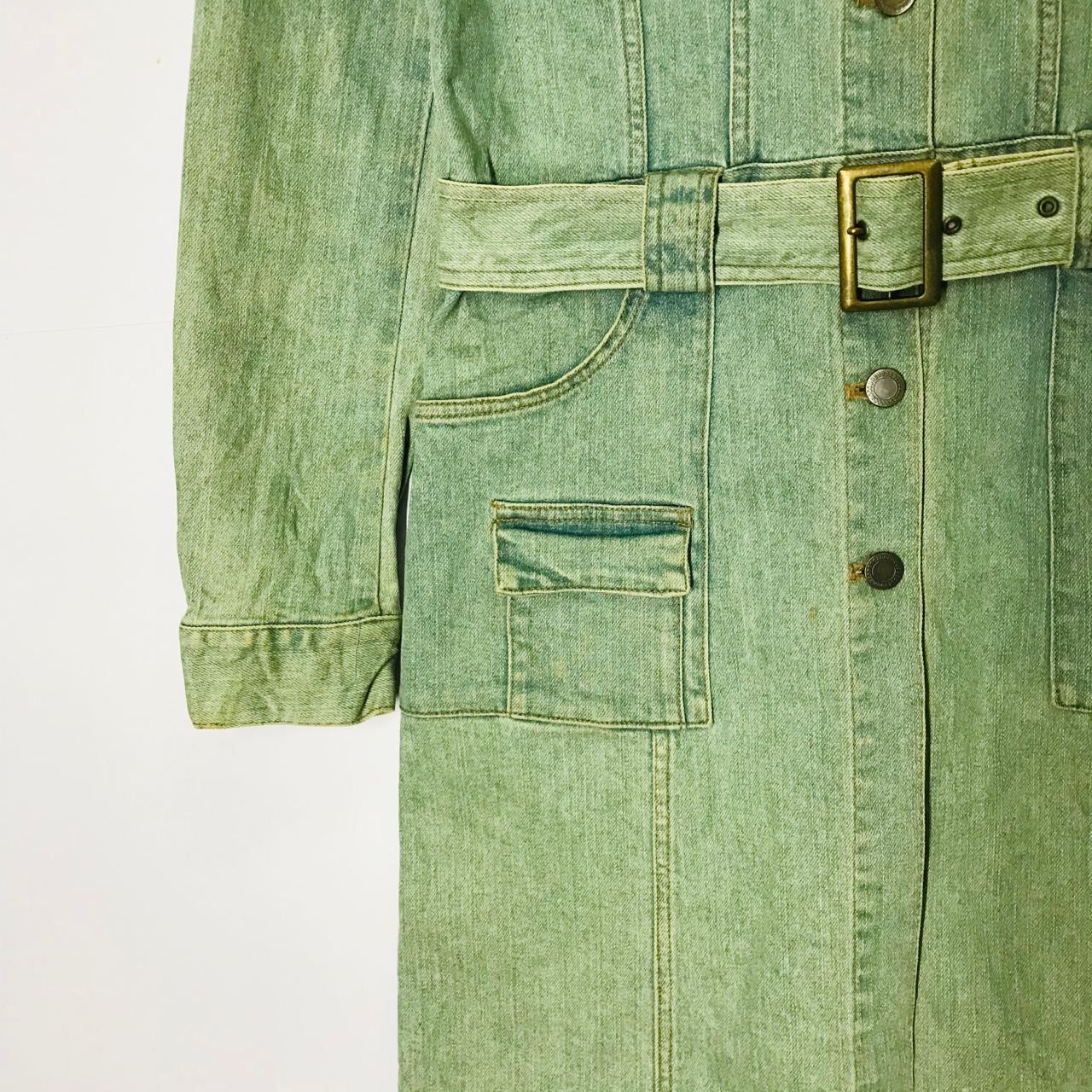 Designer 🔥 Vintage OZOC Denim Long Jacket Size XS / US 0-2 / IT 36-38 - 3 Thumbnail