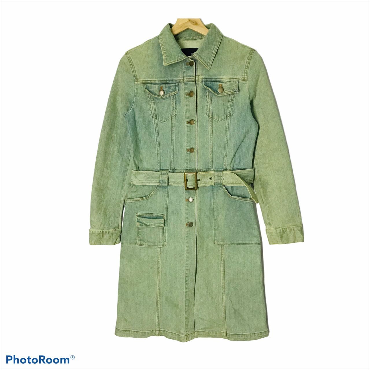 Designer 🔥 Vintage OZOC Denim Long Jacket Size XS / US 0-2 / IT 36-38 - 1 Thumbnail