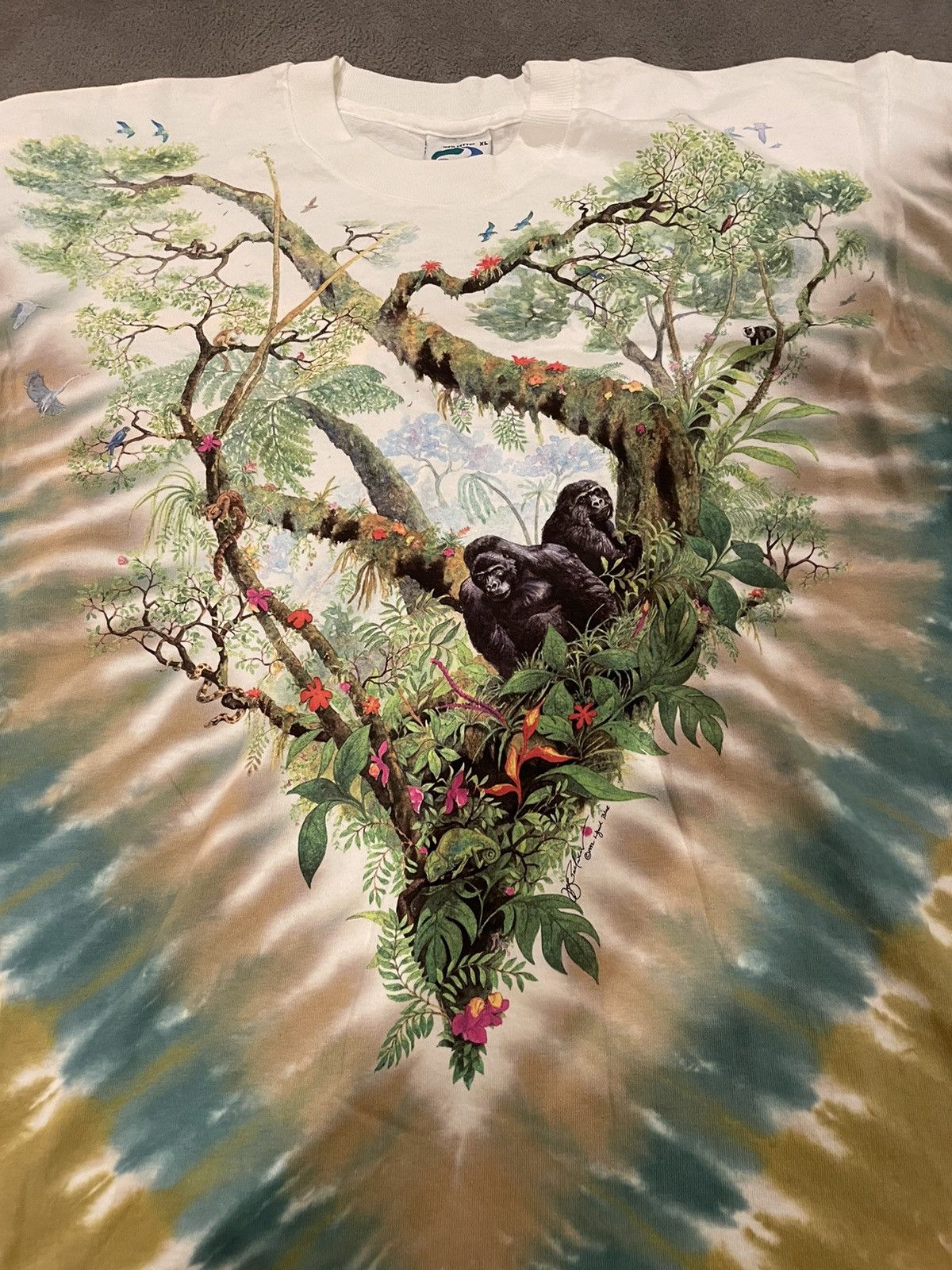 Liquid Blue × Vintage 1992 Liquid Blue Rainforest Single Stitch T shirt Size US XL / EU 56 / 4 - 2 Thumbnail