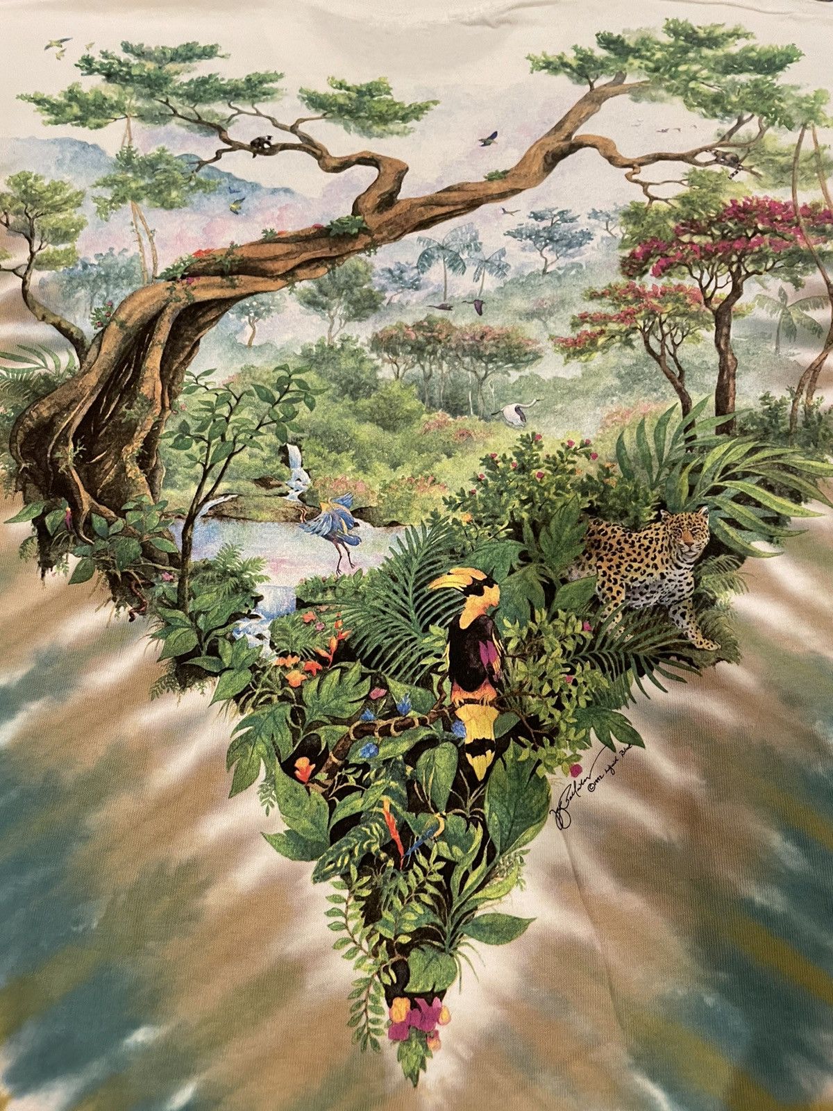Liquid Blue × Vintage 1992 Liquid Blue Rainforest Single Stitch T shirt Size US XL / EU 56 / 4 - 7 Thumbnail
