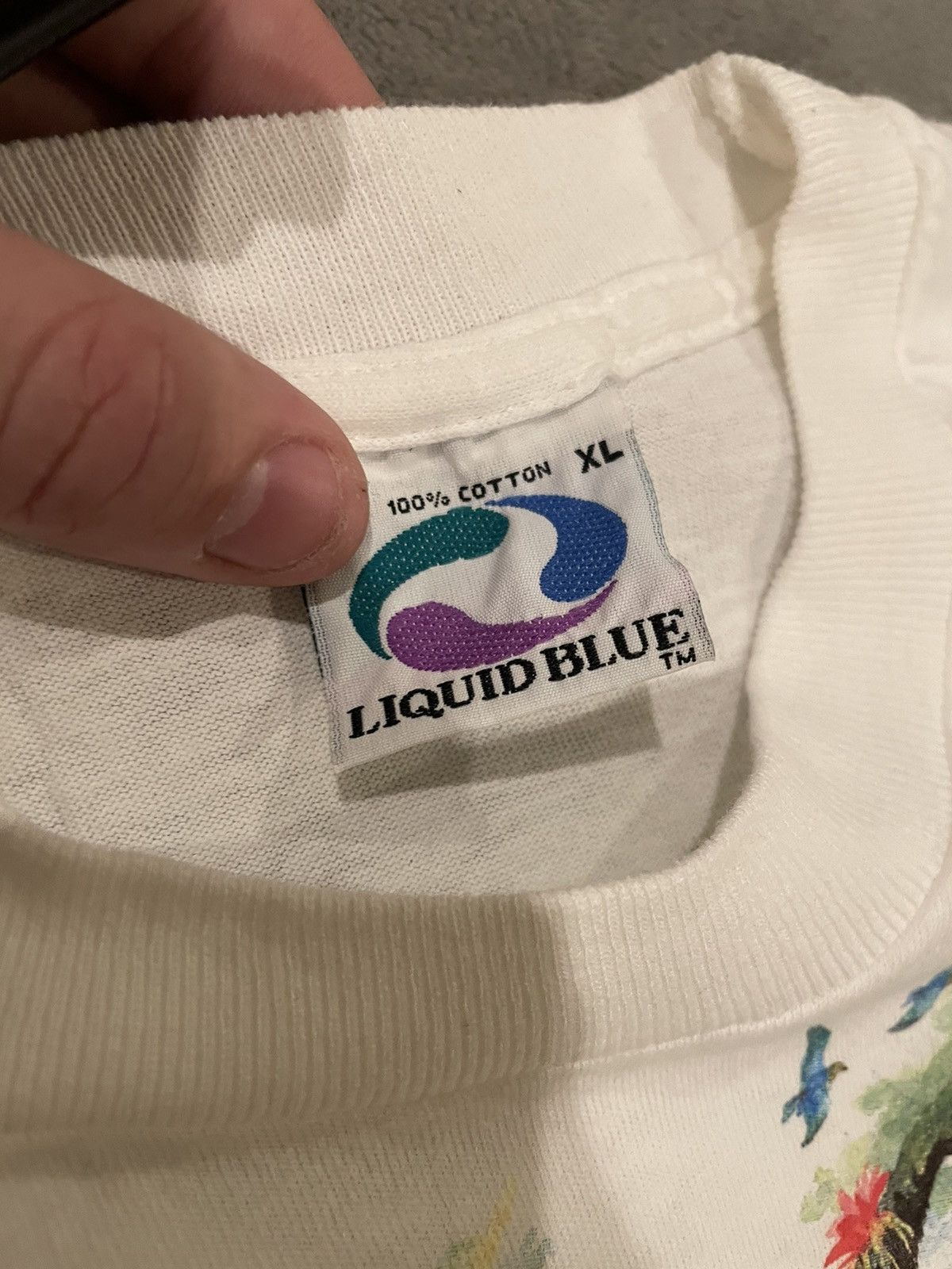 Liquid Blue × Vintage 1992 Liquid Blue Rainforest Single Stitch T shirt Size US XL / EU 56 / 4 - 4 Thumbnail