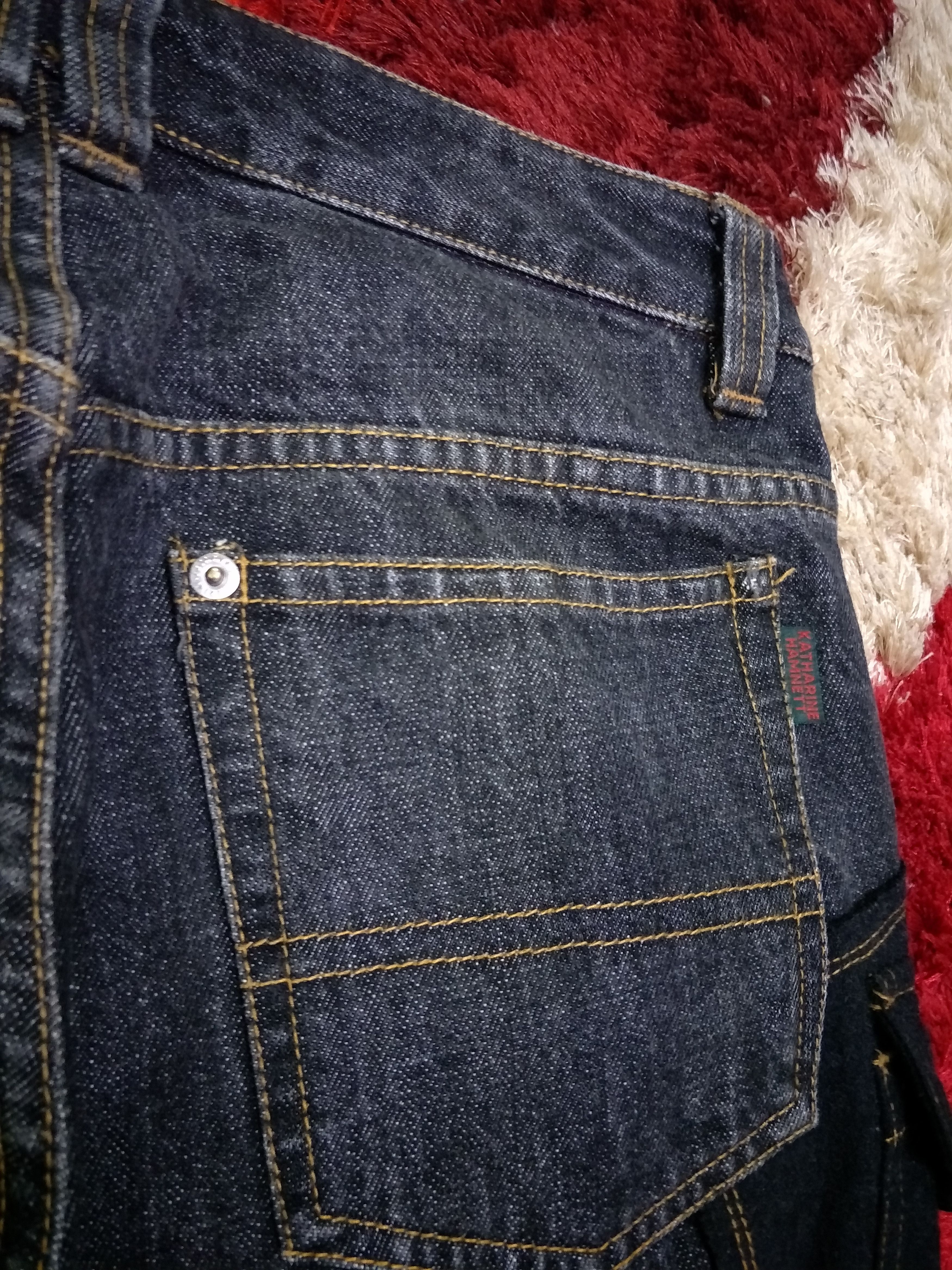 Katharine Hamnett London Black Hybrid Cargo Denim Size US 31 - 7 Thumbnail