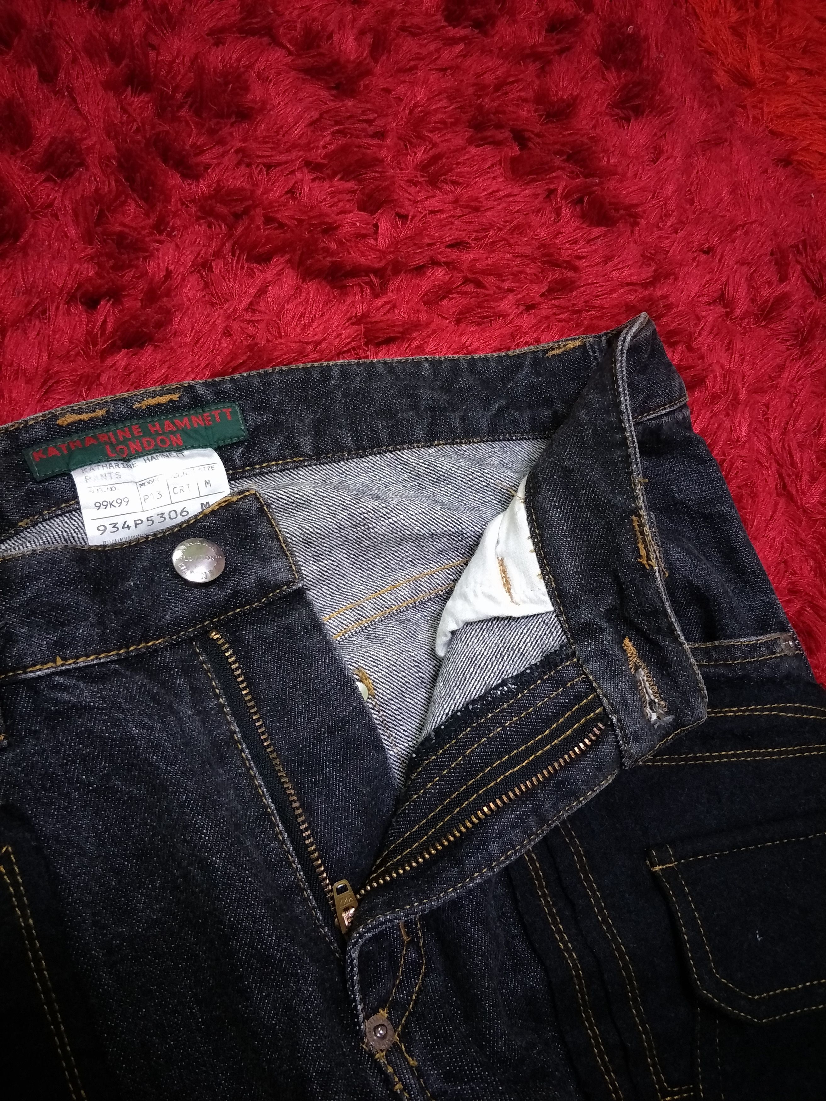 Katharine Hamnett London Black Hybrid Cargo Denim Size US 31 - 4 Thumbnail