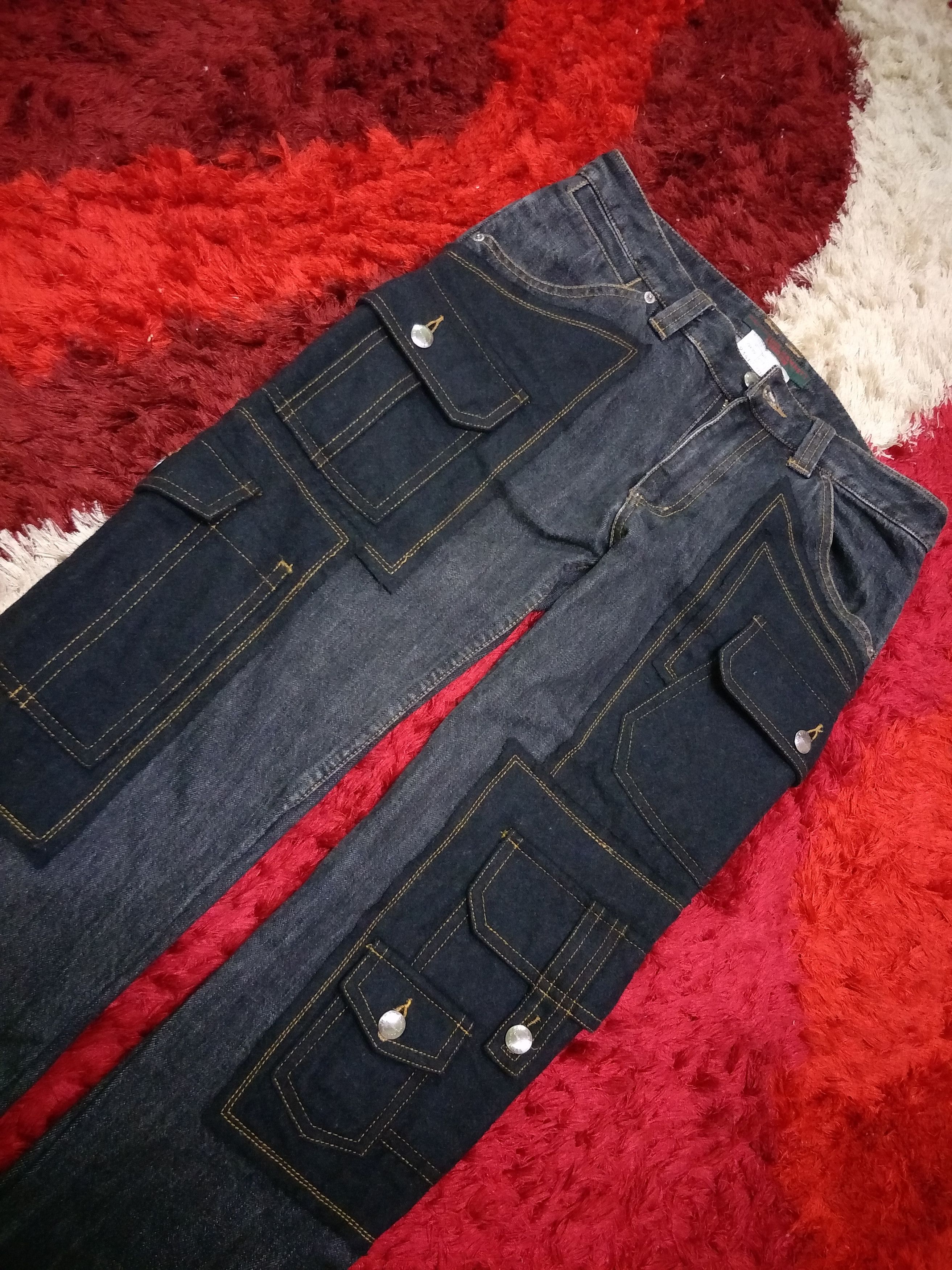Katharine Hamnett London Black Hybrid Cargo Denim Size US 31 - 6 Thumbnail