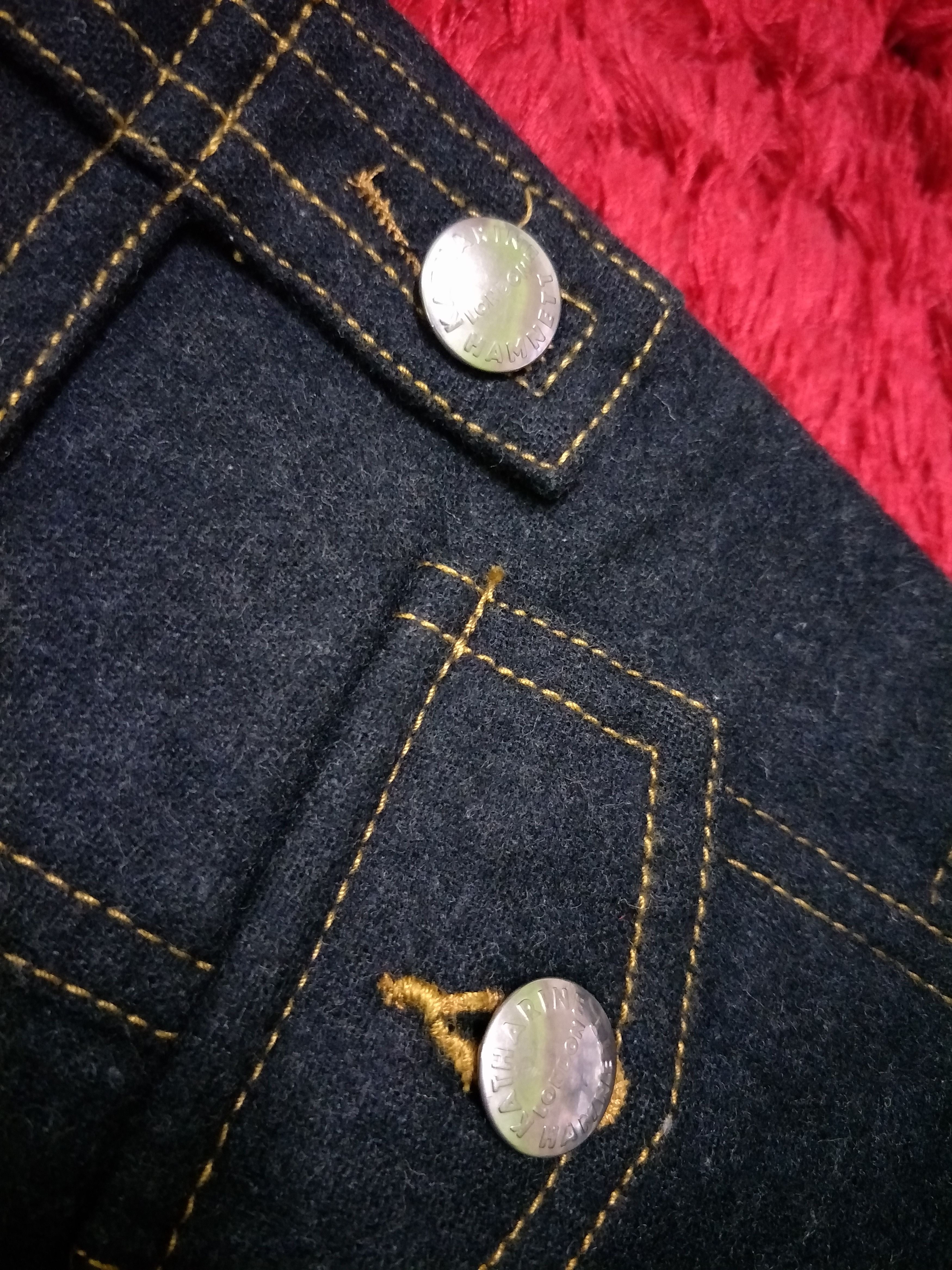 Katharine Hamnett London Black Hybrid Cargo Denim Size US 31 - 9 Thumbnail