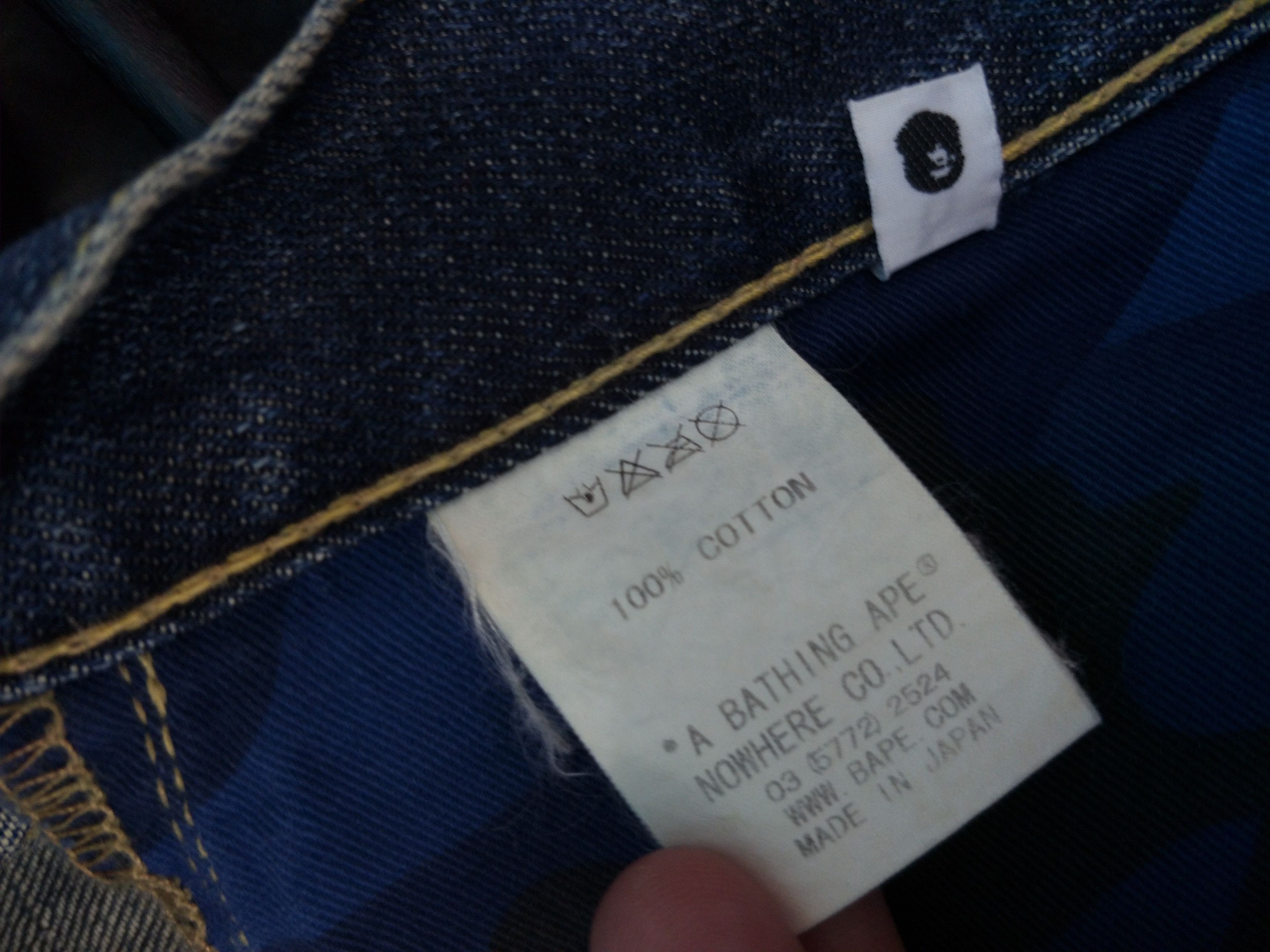 Bape Bathing Ape Bape Head Embroidery Faded Denim Size US 34 / EU 50 - 13 Thumbnail