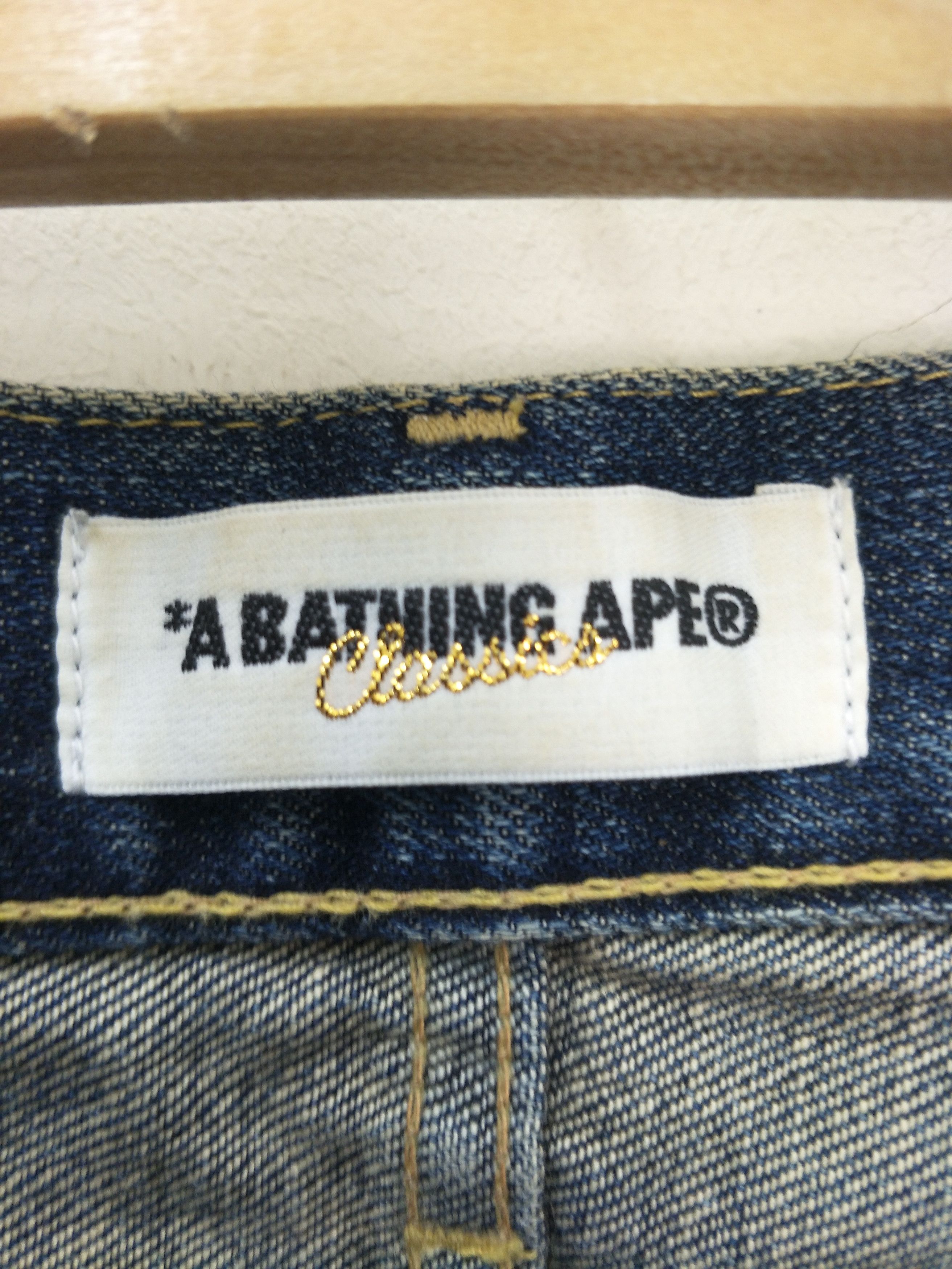 Bape Bathing Ape Bape Head Embroidery Faded Denim Size US 34 / EU 50 - 15 Thumbnail