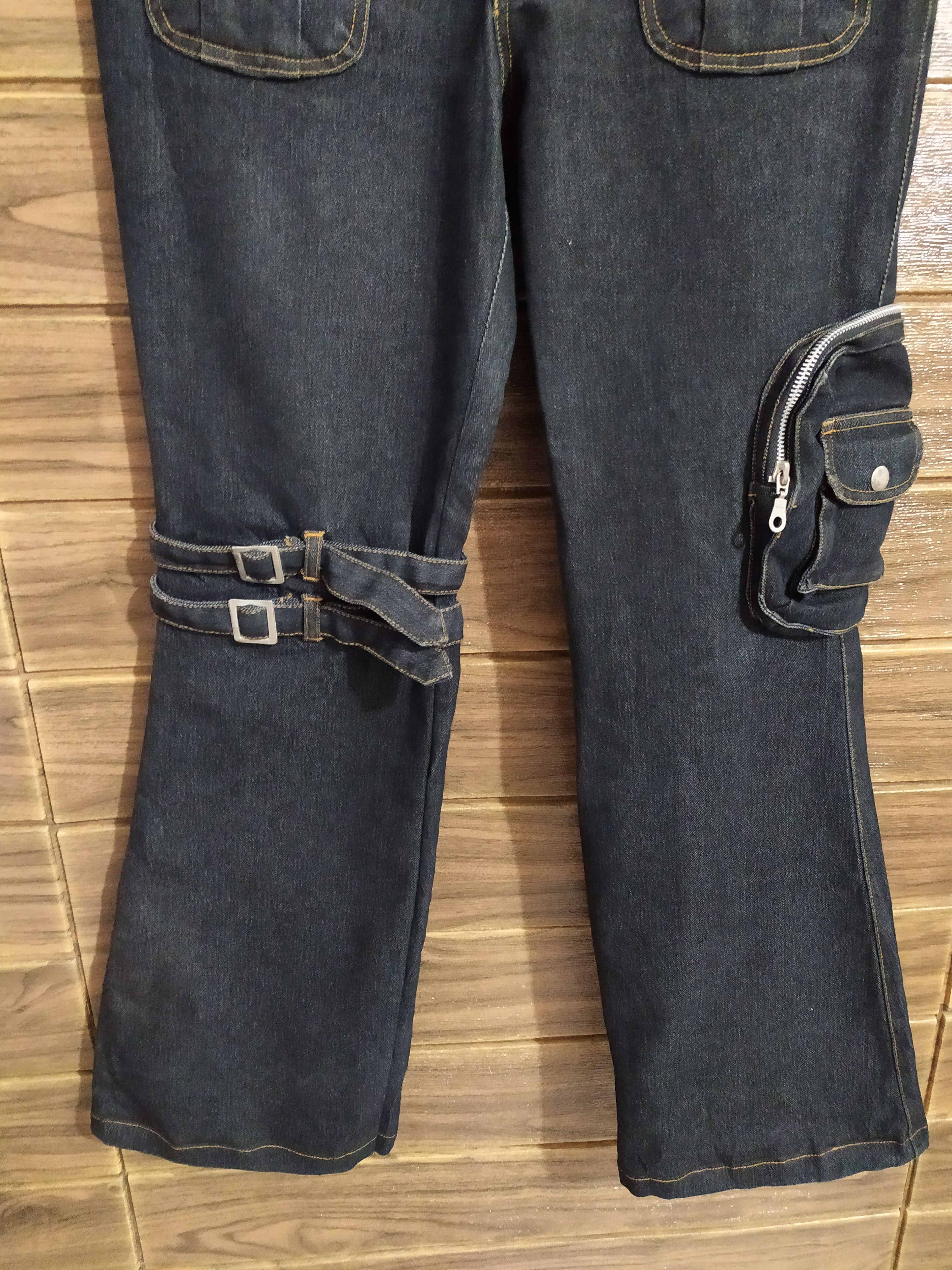 Japanese Brand Ruilida Bondage Cargo Tactical Multipocket bootcut Pants Size US 28 / EU 44 - 3 Thumbnail