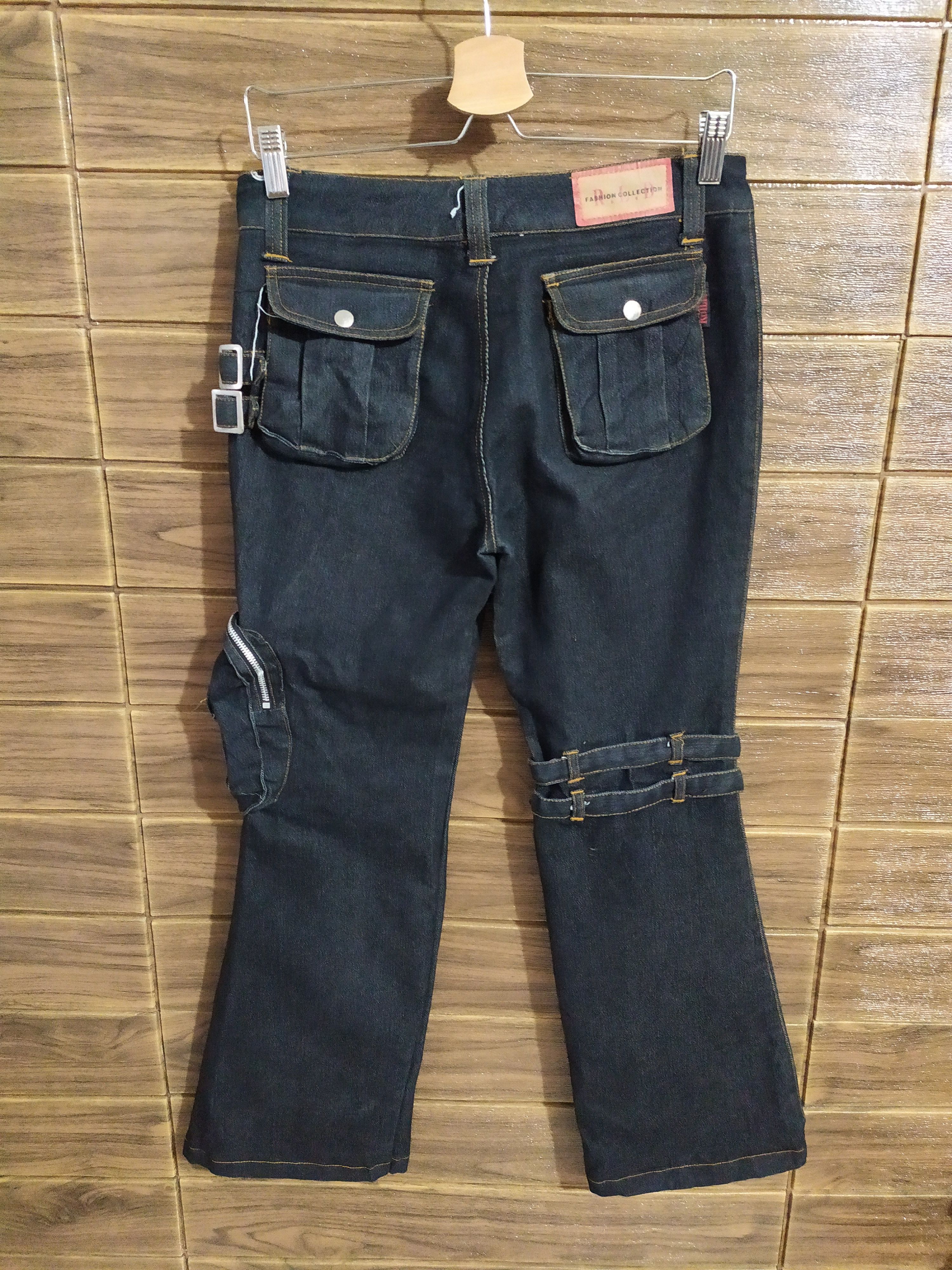 Japanese Brand Ruilida Bondage Cargo Tactical Multipocket bootcut Pants Size US 28 / EU 44 - 5 Thumbnail